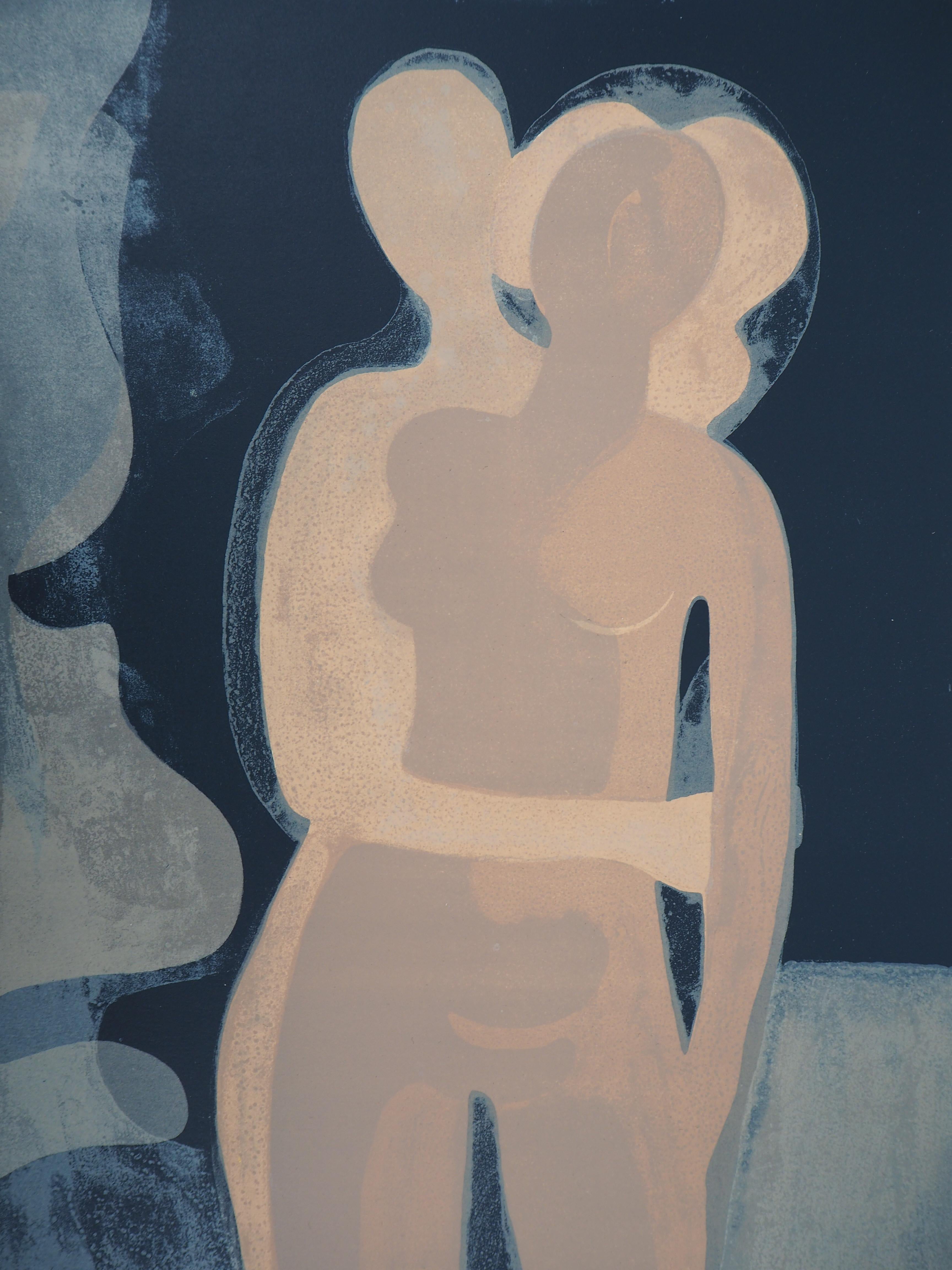 Andre MINAUX
Hug in the Night, 1966

Original lithograph
Handsigned in pencil
On Rives vellum 37 x 28 cm (c. 15 x 11 inch)

Excellent condition