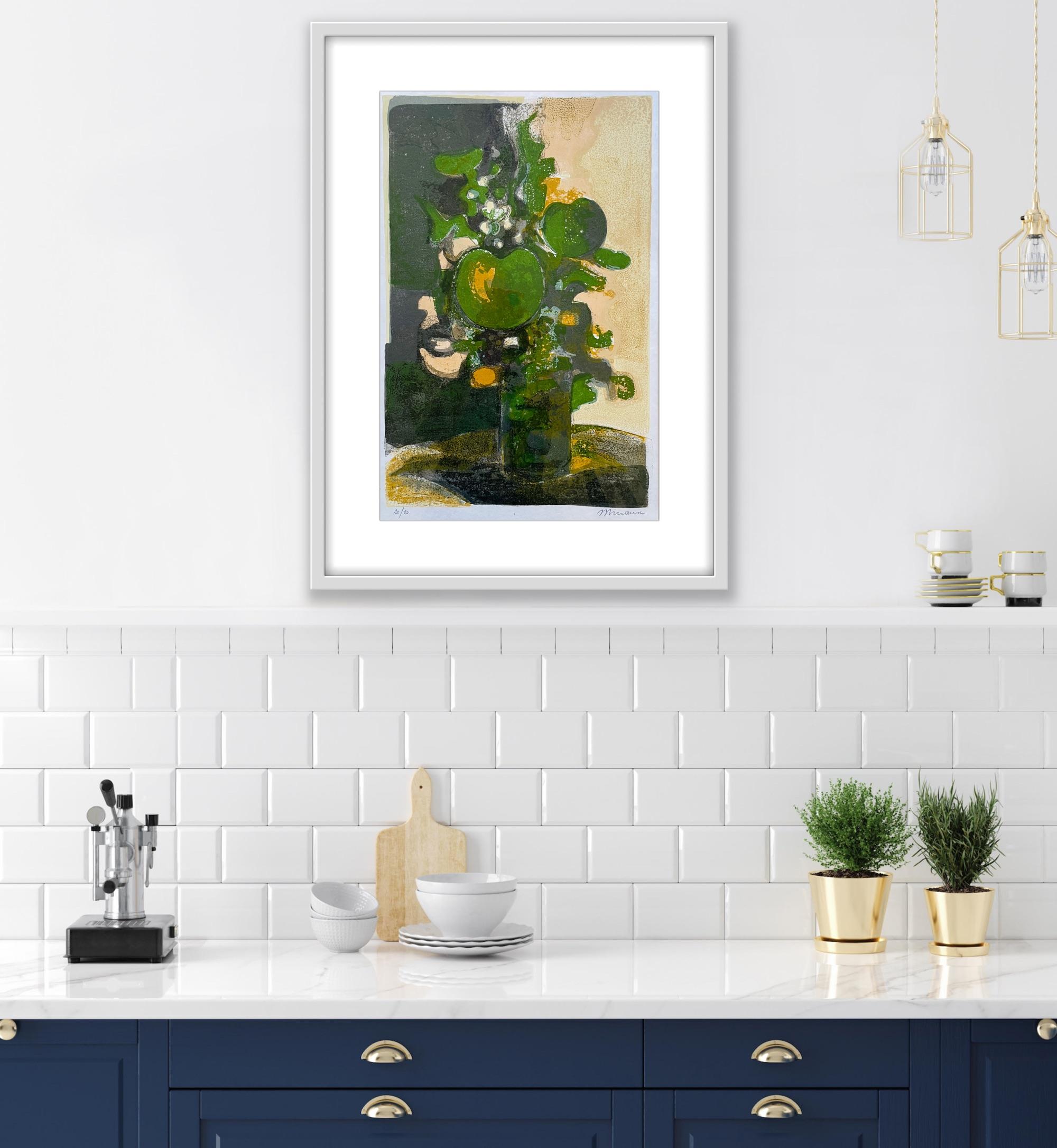 Paris School Minaux Matisse Post-Impressionist Still Life Lithograph Flowers  For Sale 14