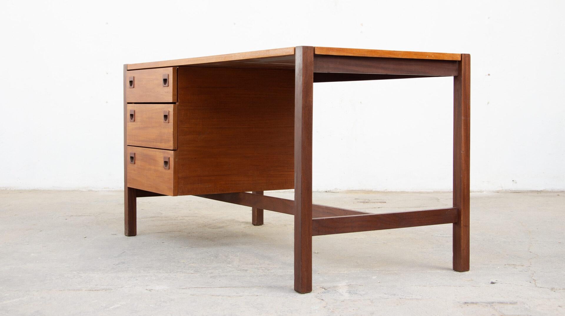 French André Monpoix desk for Meubles TV, 1960'S For Sale