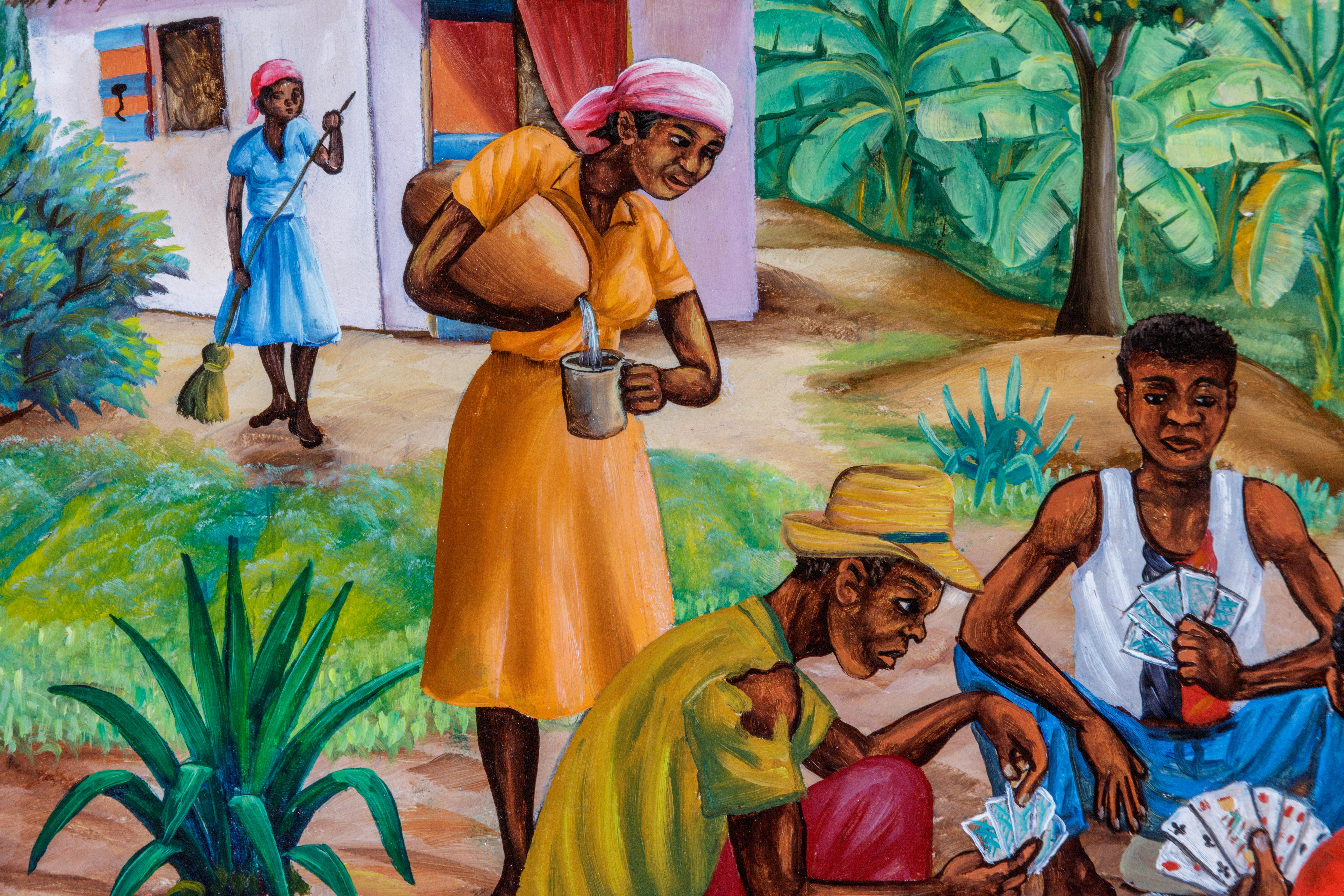 Kartenspieler – Painting von Andre Normil