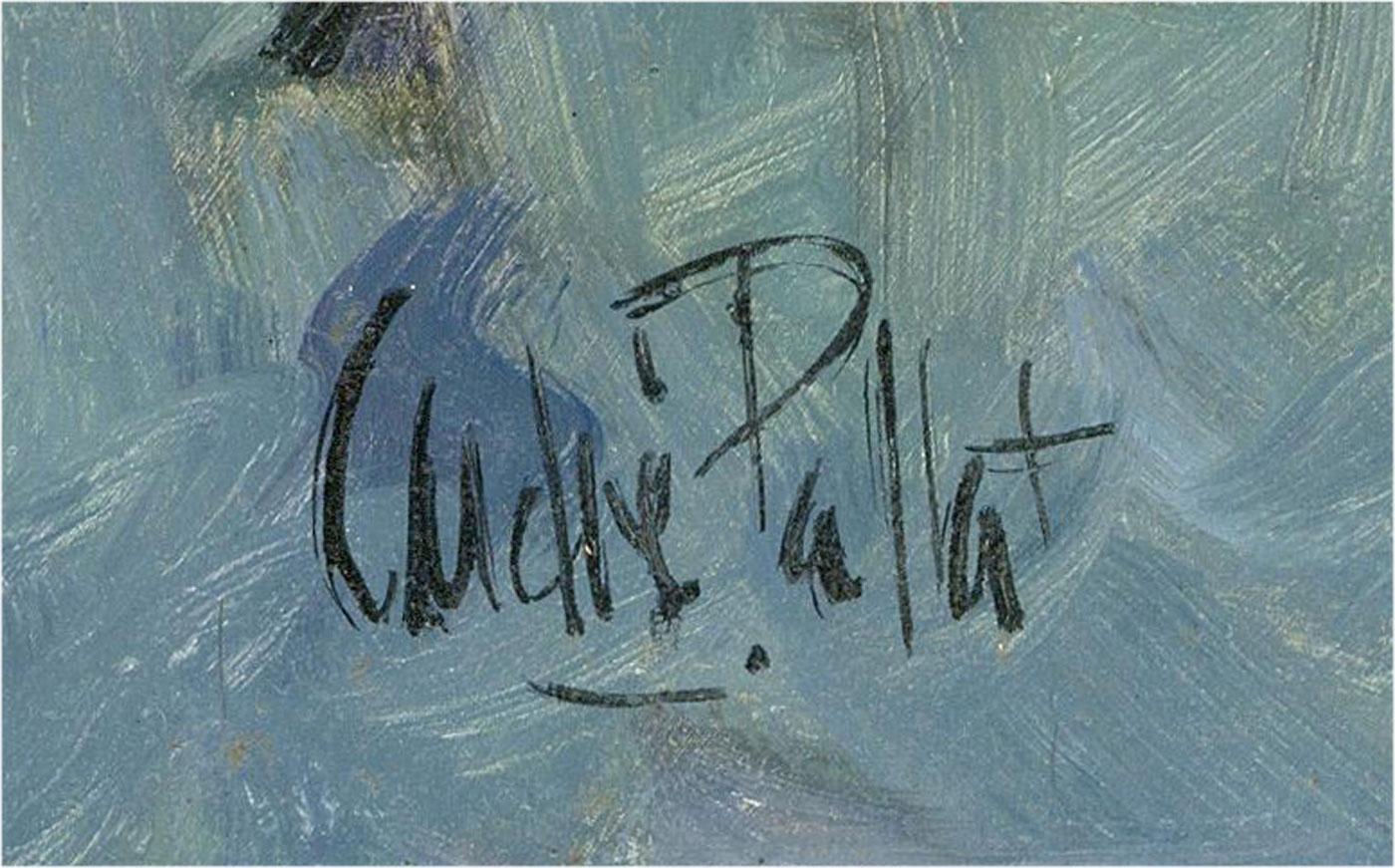 Andre Pallat - Olio contemporaneo, Scena di strada affollata in vendita 2