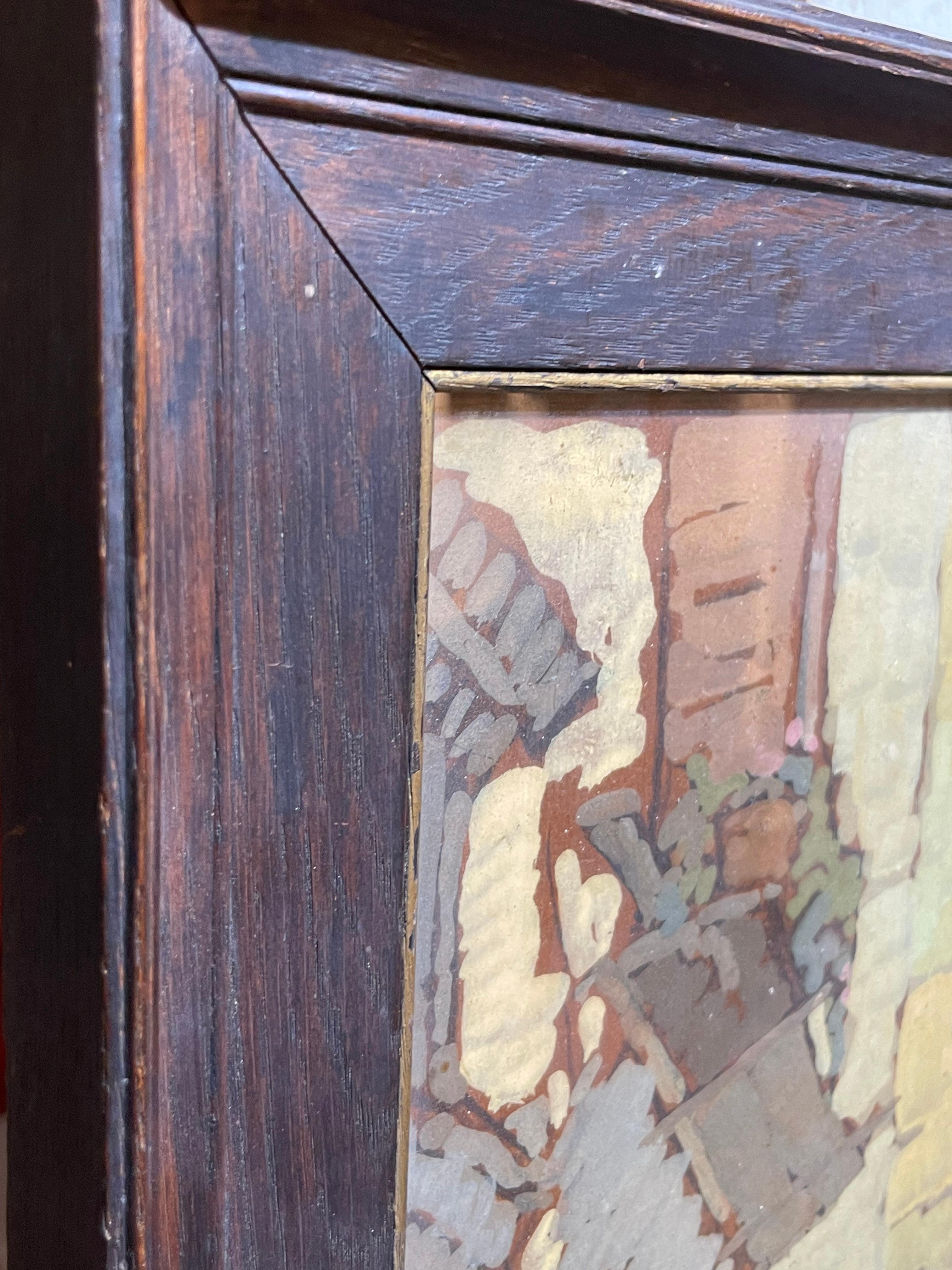 André Petroff, russisch-französischer Maler - Dorf im Hinterland 1920-30er Jahre im Angebot 9