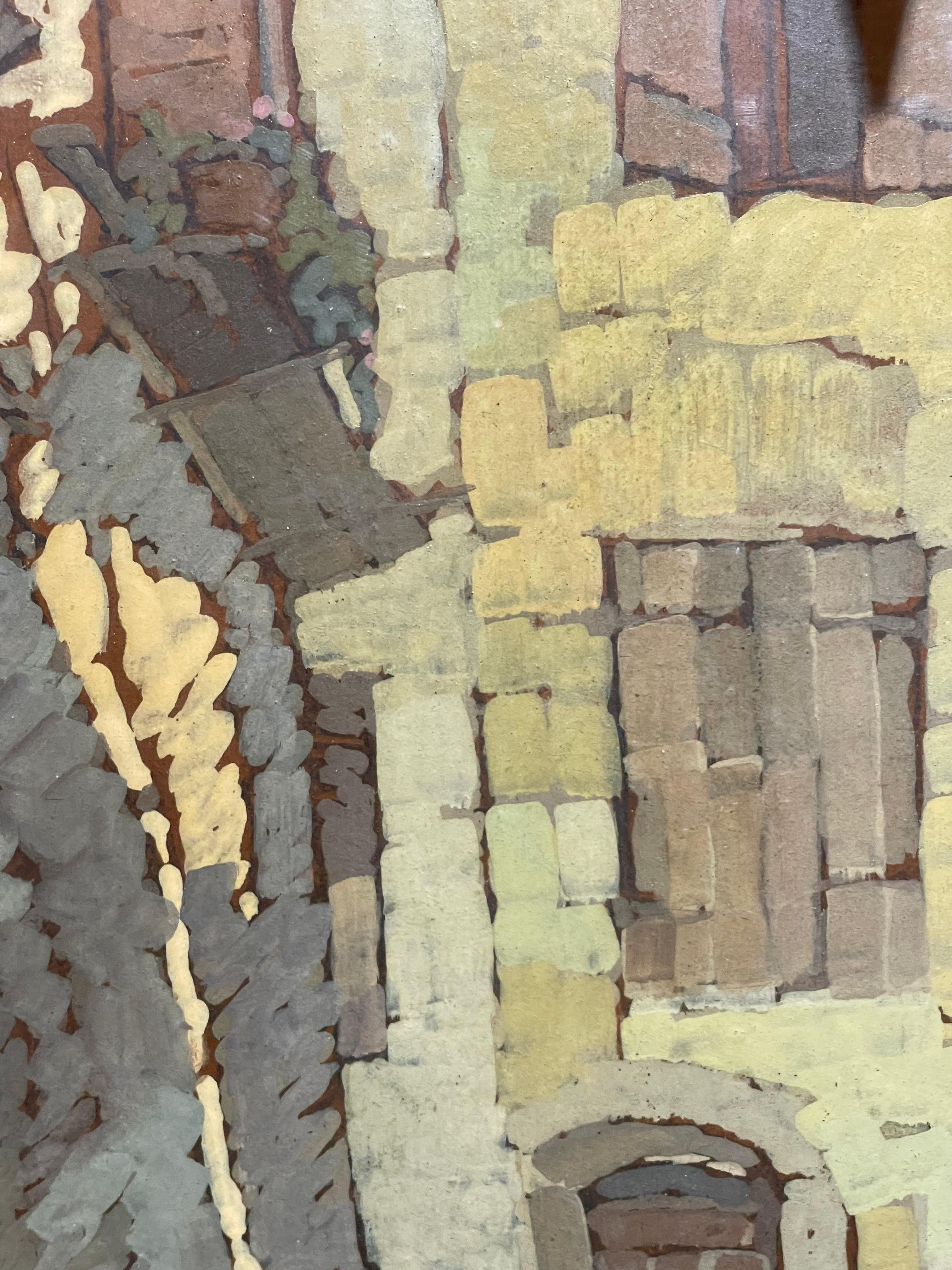 André Petroff, russisch-französischer Maler - Dorf im Hinterland 1920-30er Jahre im Angebot 5