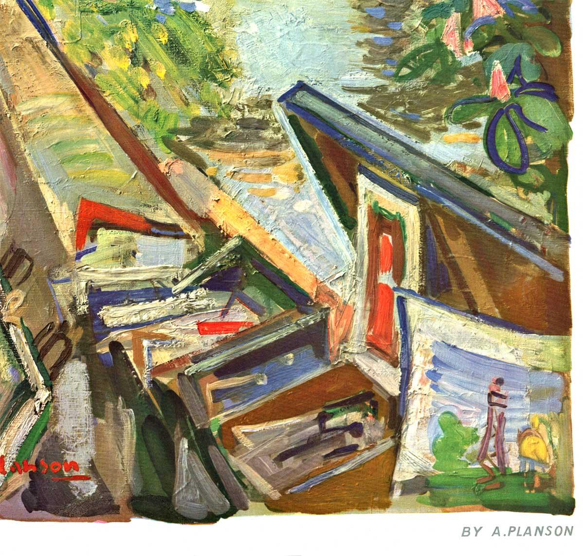 Original DISCOVER FRANCE BY TRAIN -SNCF - French National Railways 1953 poster For Sale 2
