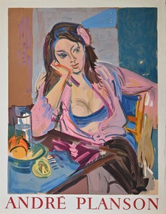 Mujer - Vintage Impresión offset según André Planson - 1960