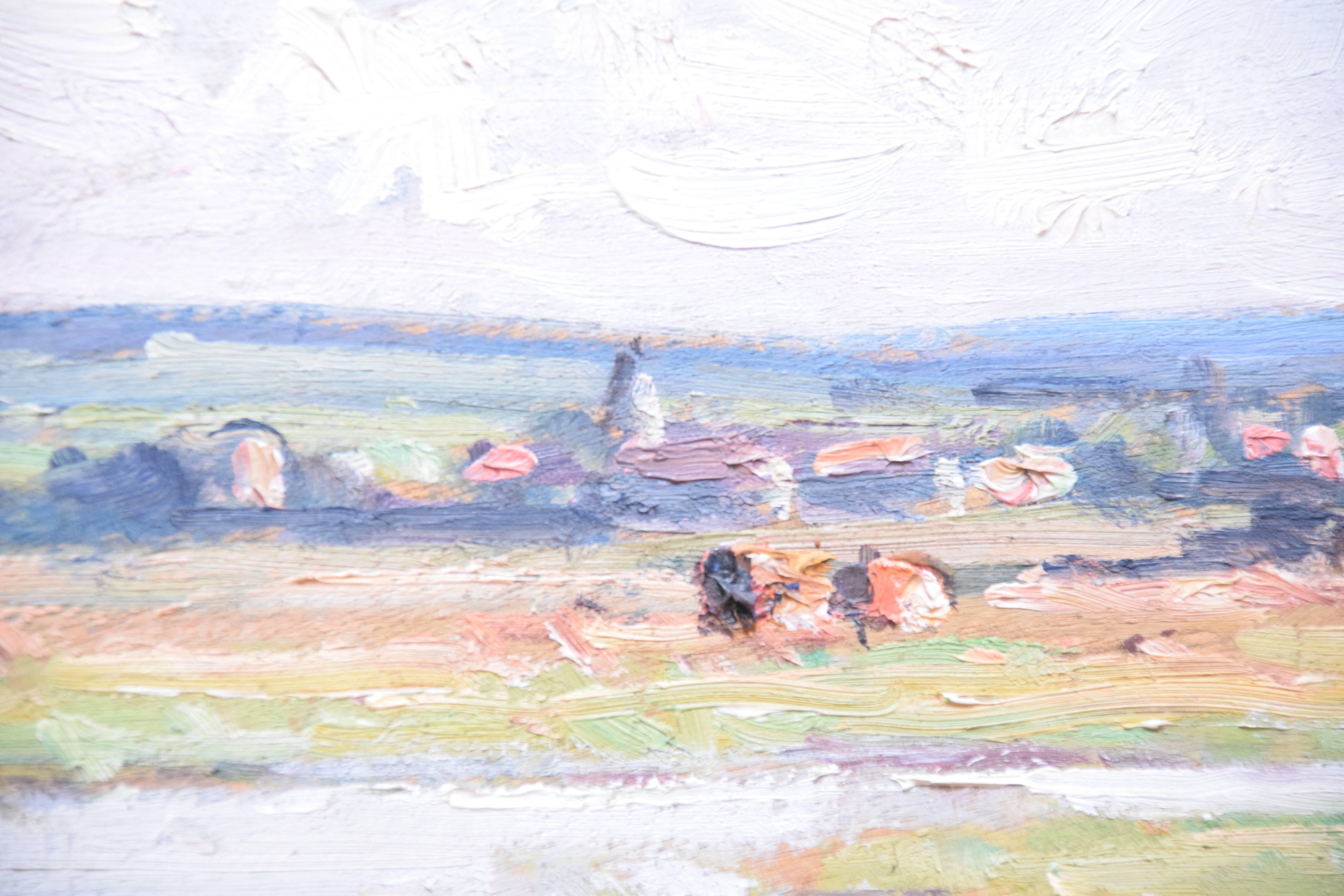 Normandy Landscape - Post-Impressionist Painting by André Prevot-Valeri