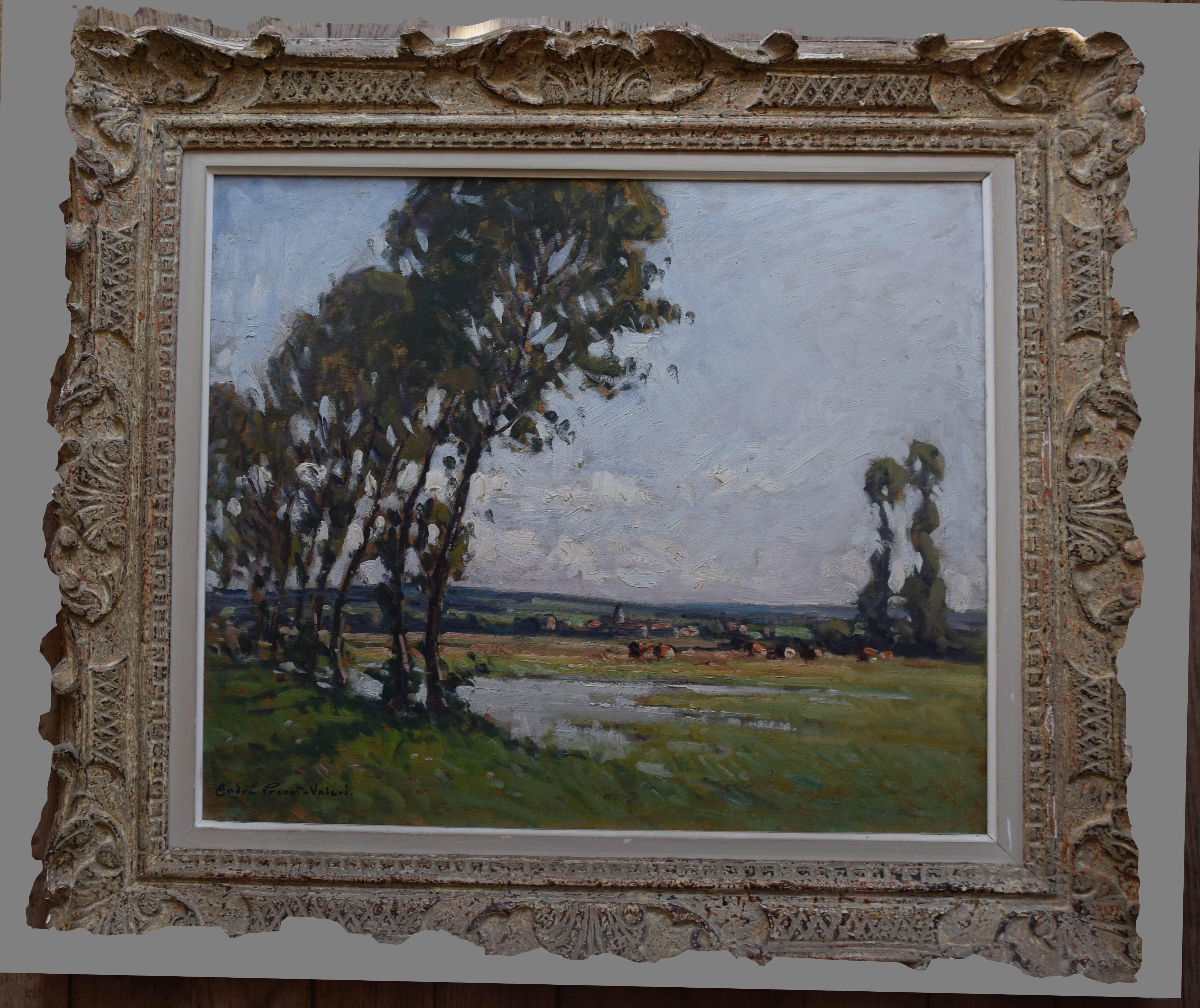 André Prevot-Valeri Landscape Painting - Normandy Landscape
