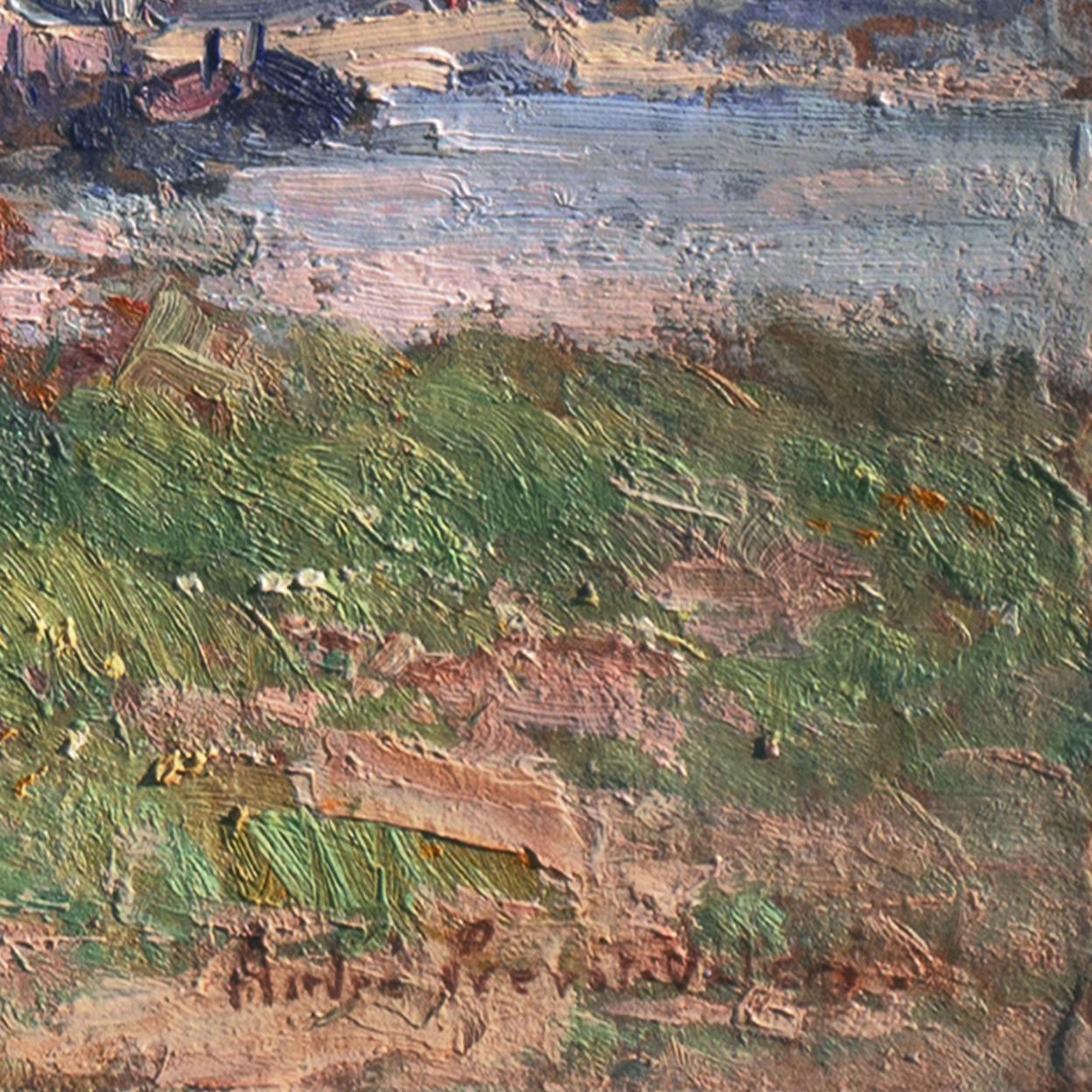 „Ansicht von Rouen“,  Französischer Impressionist, Pariser Salon, Prix Rosa-Bonheur, Benezit – Painting von André Prevot-Valeri