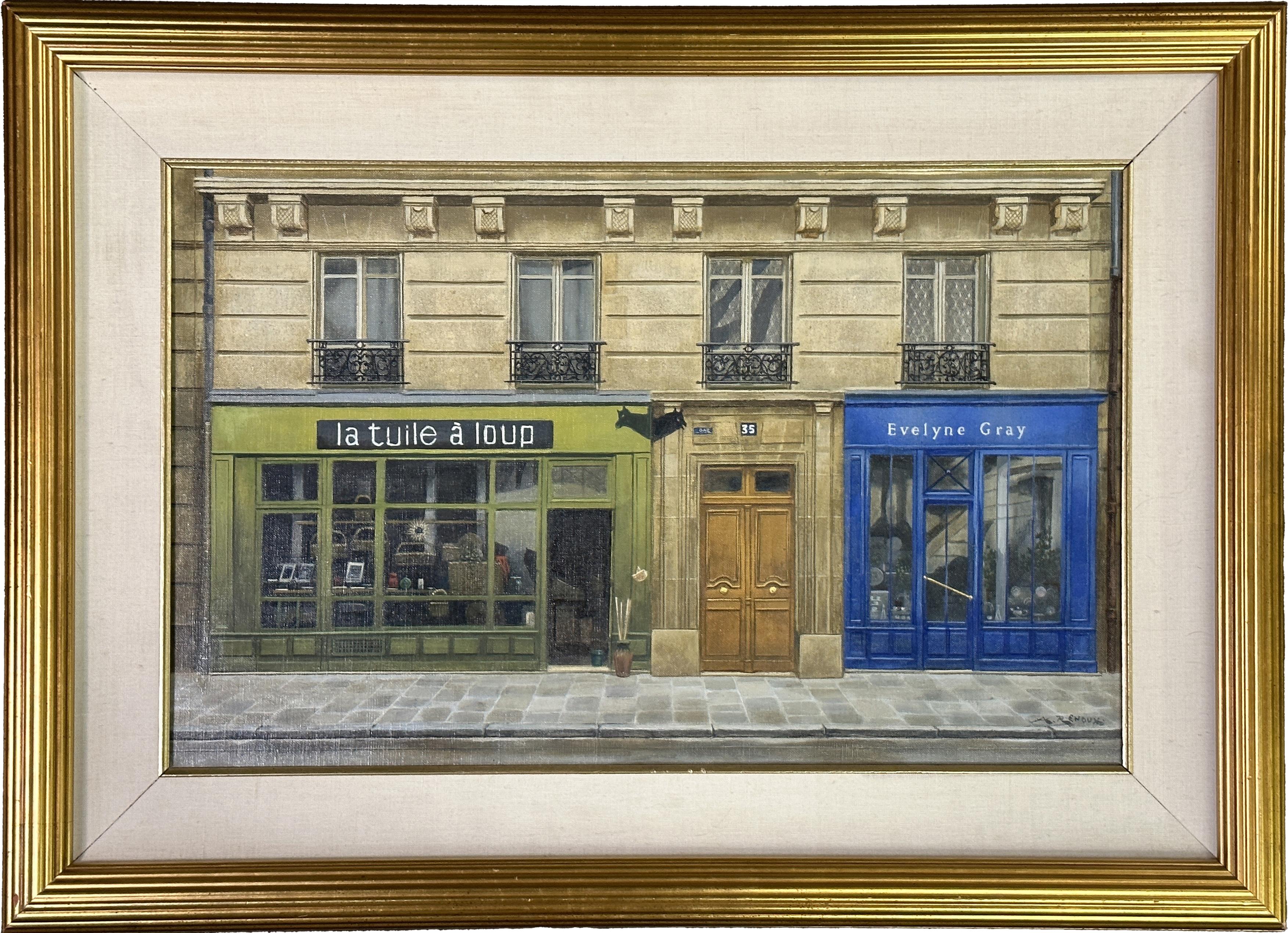 André RENOUX Landscape Painting - La Tuile a Loup rue Daubenton Paris