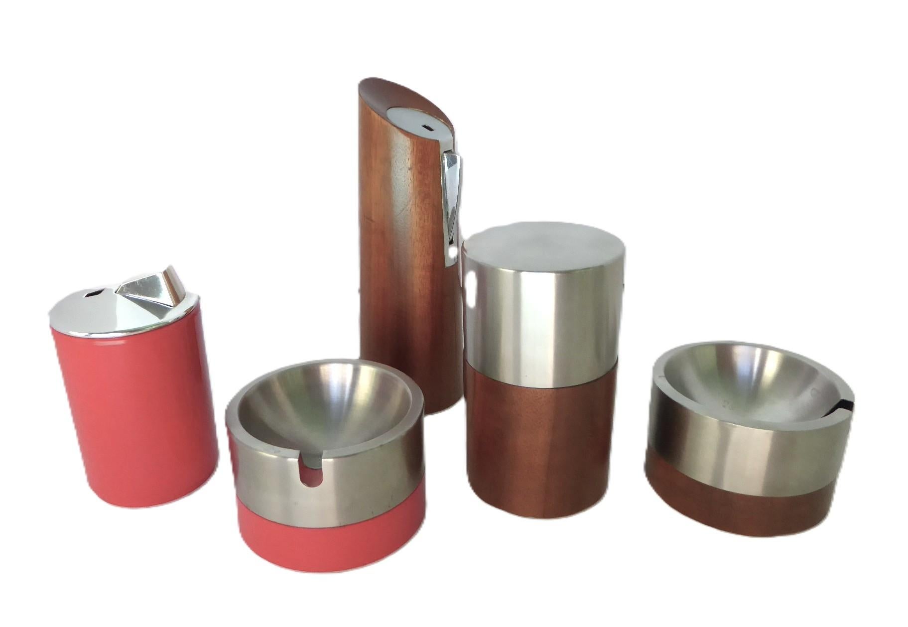 André Ricard Designer Oslo Wood/Stainless Smoking Set, Flamagas, Spagna 1967 in vendita 4
