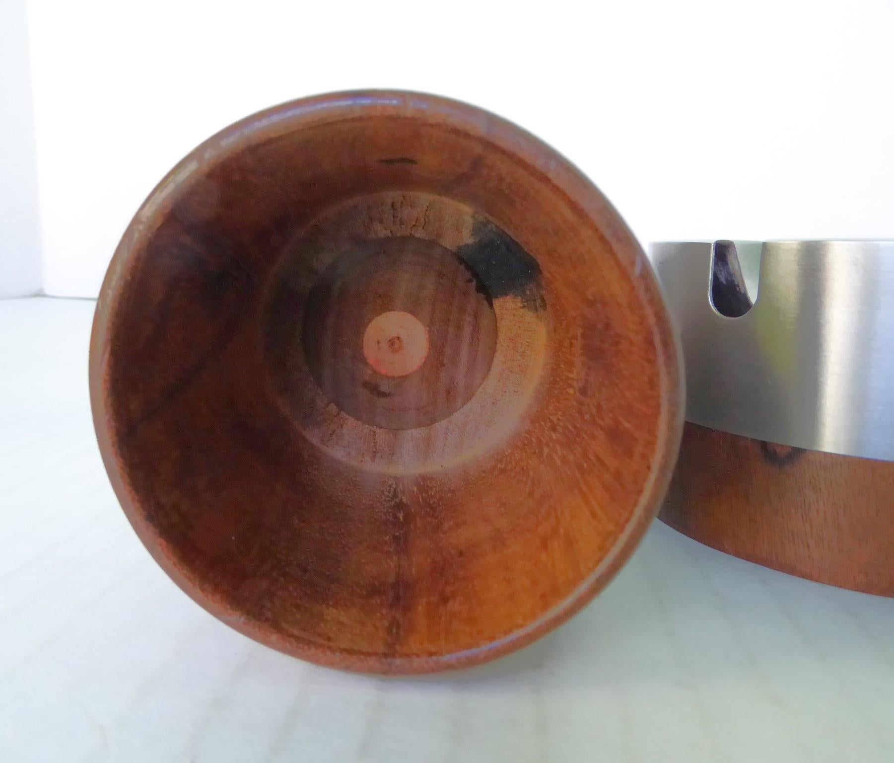 Metà XX secolo André Ricard Designer Oslo Wood/Stainless Smoking Set, Flamagas, Spagna 1967 in vendita