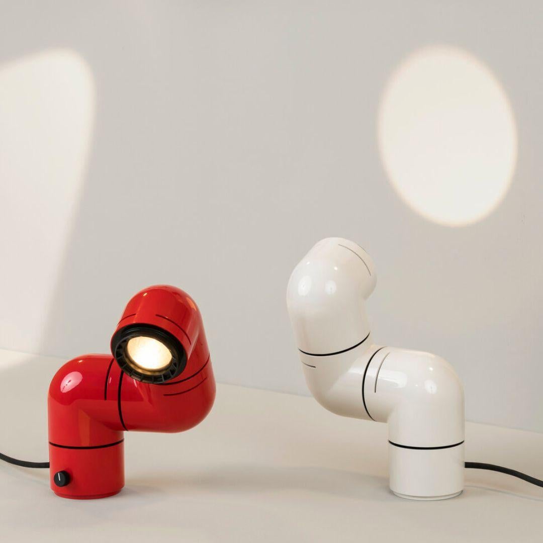 Andre Ricard 'Tatu' LED Table Lamp in Red ABS for Santa & Cole For Sale 2