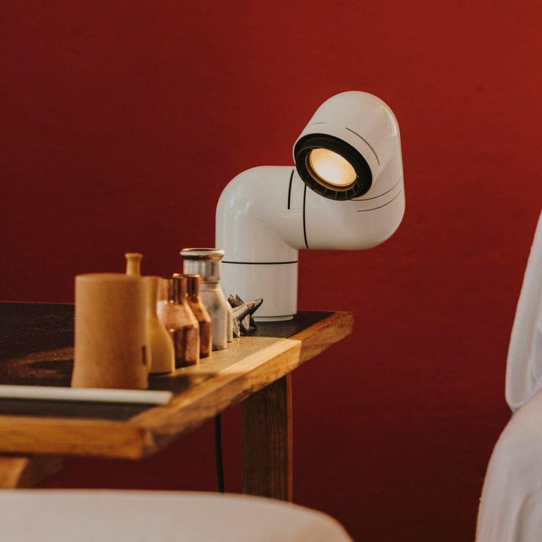 Andre Ricard 'Tatu' LED Table Lamp in White ABS for Santa and Cole For ...