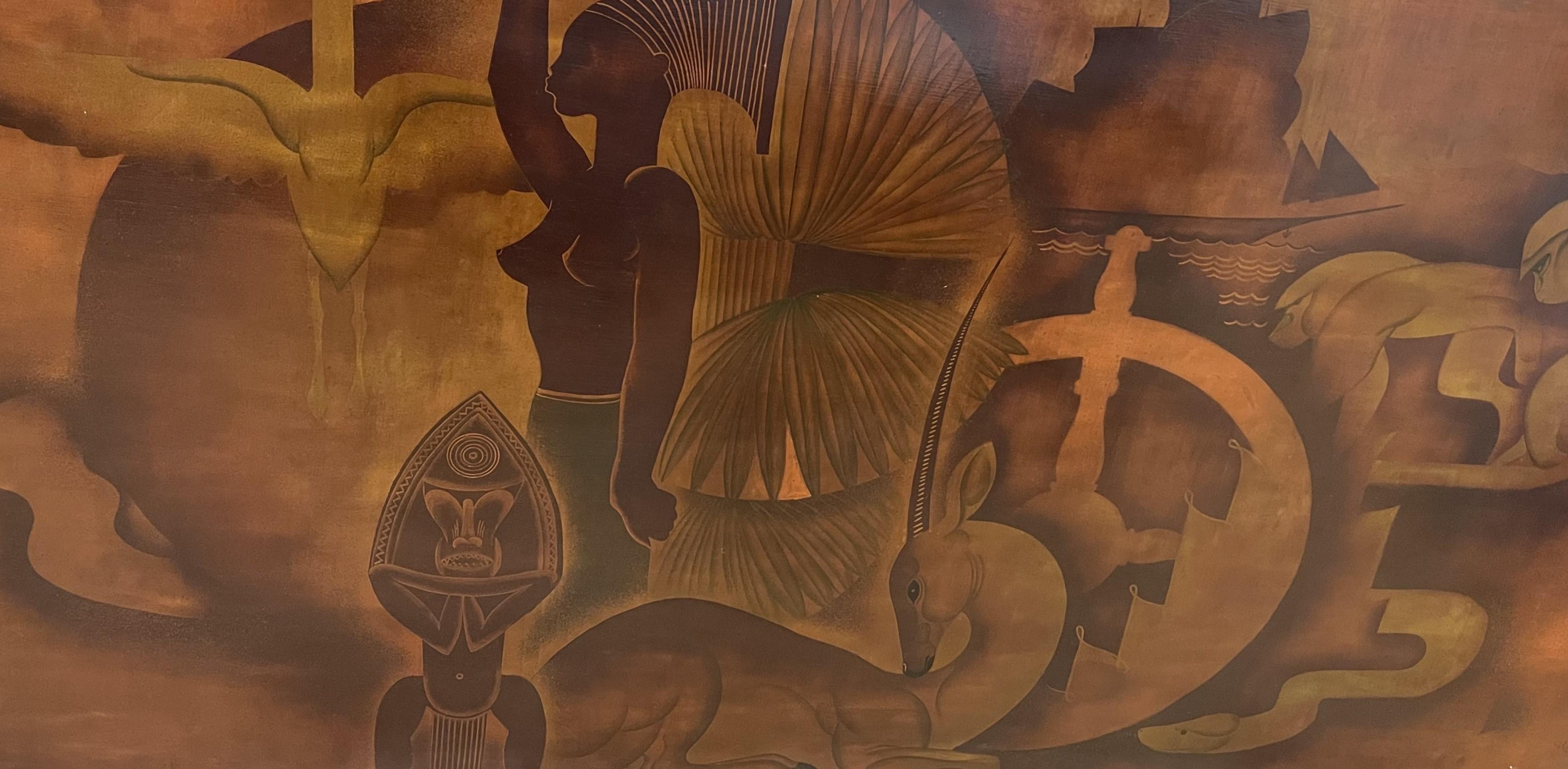 André Rozay (1922-1994), a French ceramist and sculptor, initially aspired to become a painter before turning to ceramics. Trained at the Beaux-Arts in Bourges and Paris, his works from this early period are rare. After World War II, he developed a