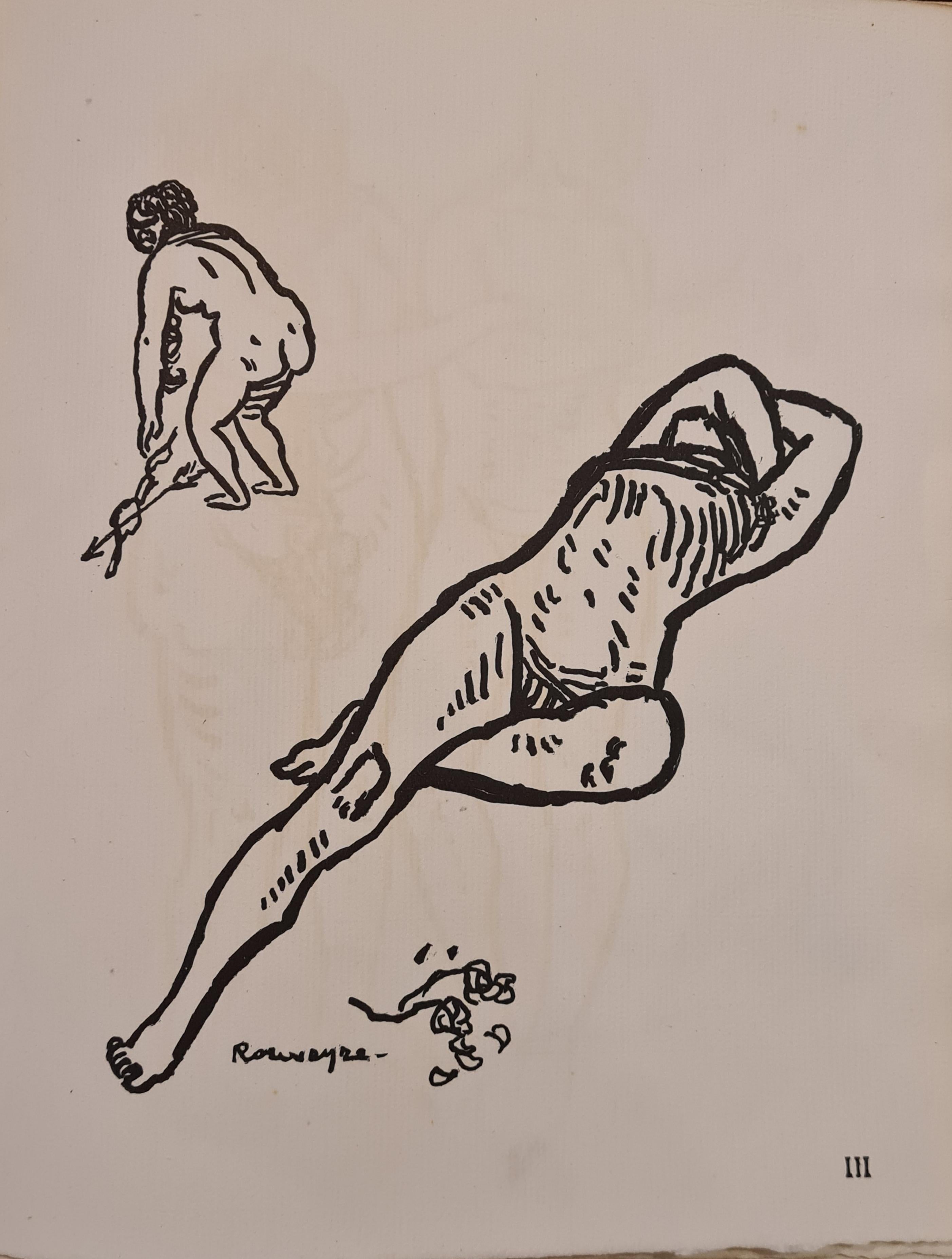 Mort de l'Amour, Series of 8 Erotic Limited-Edition Wood Engravings. - Other Art Style Print by André Rouveyre