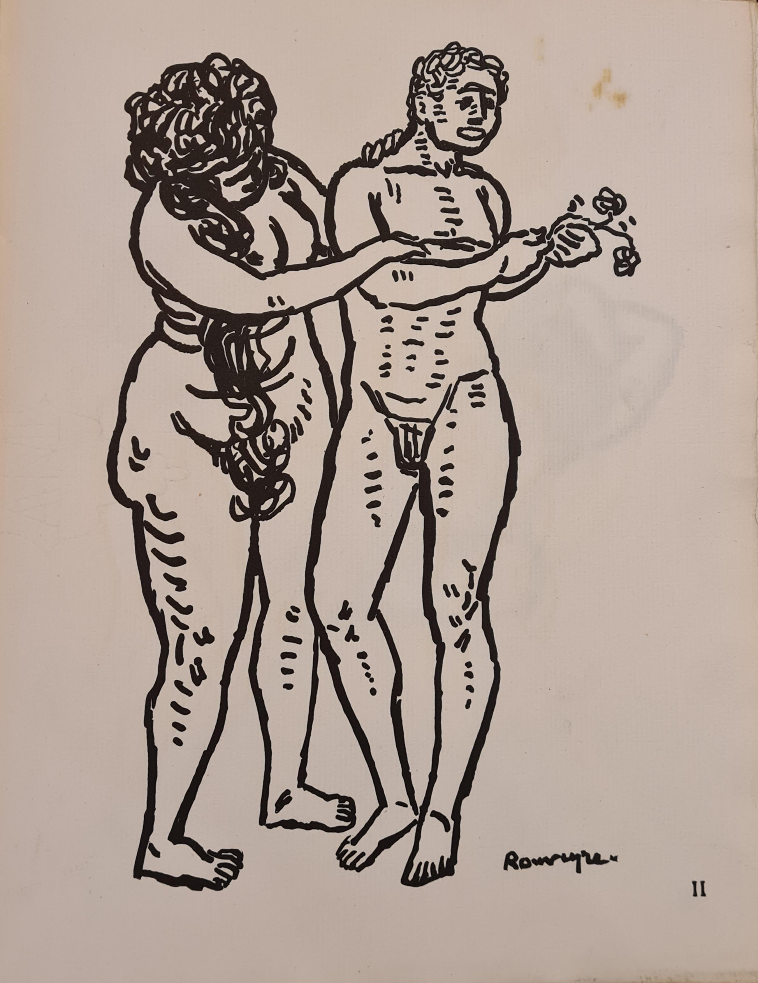 André Rouveyre Nude Print – Mort de l''Amour, Serie von 8 erotischen Holzstichen in limitierter Auflage.