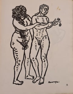 Mort de l'Amour, Serie de 8 Grabados Eróticos en Madera de Edición Limitada.