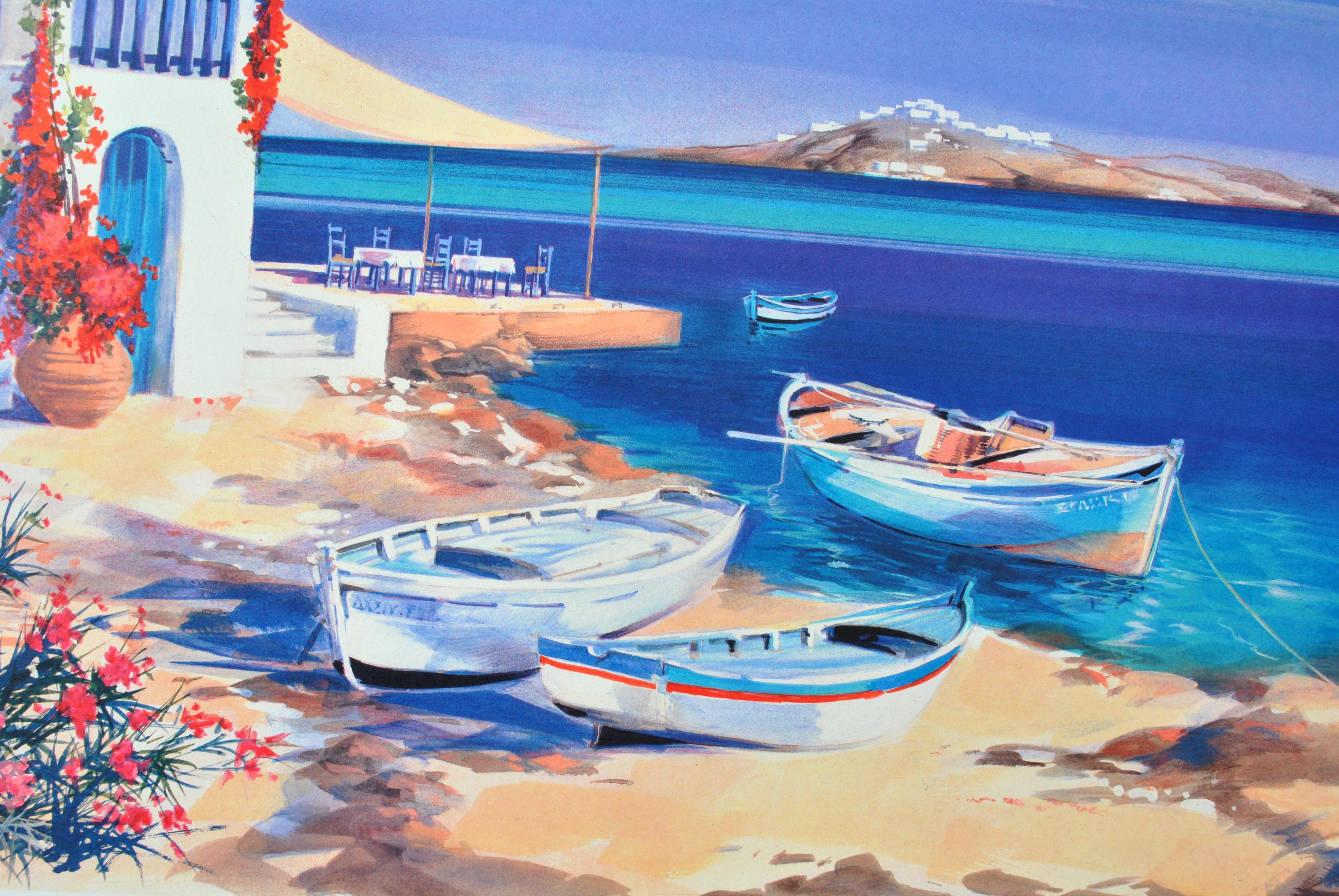Andre SAVY (1938-)
Riviera : Tre barche a Santorini, 1982

Litografia originale
Firmato a matita
Numerato / 390 (il numero che puoi vedere può essere diverso)
Su Vellum 56 x 76 cm (c. 22 x 30 pollici)

Condizioni eccellenti