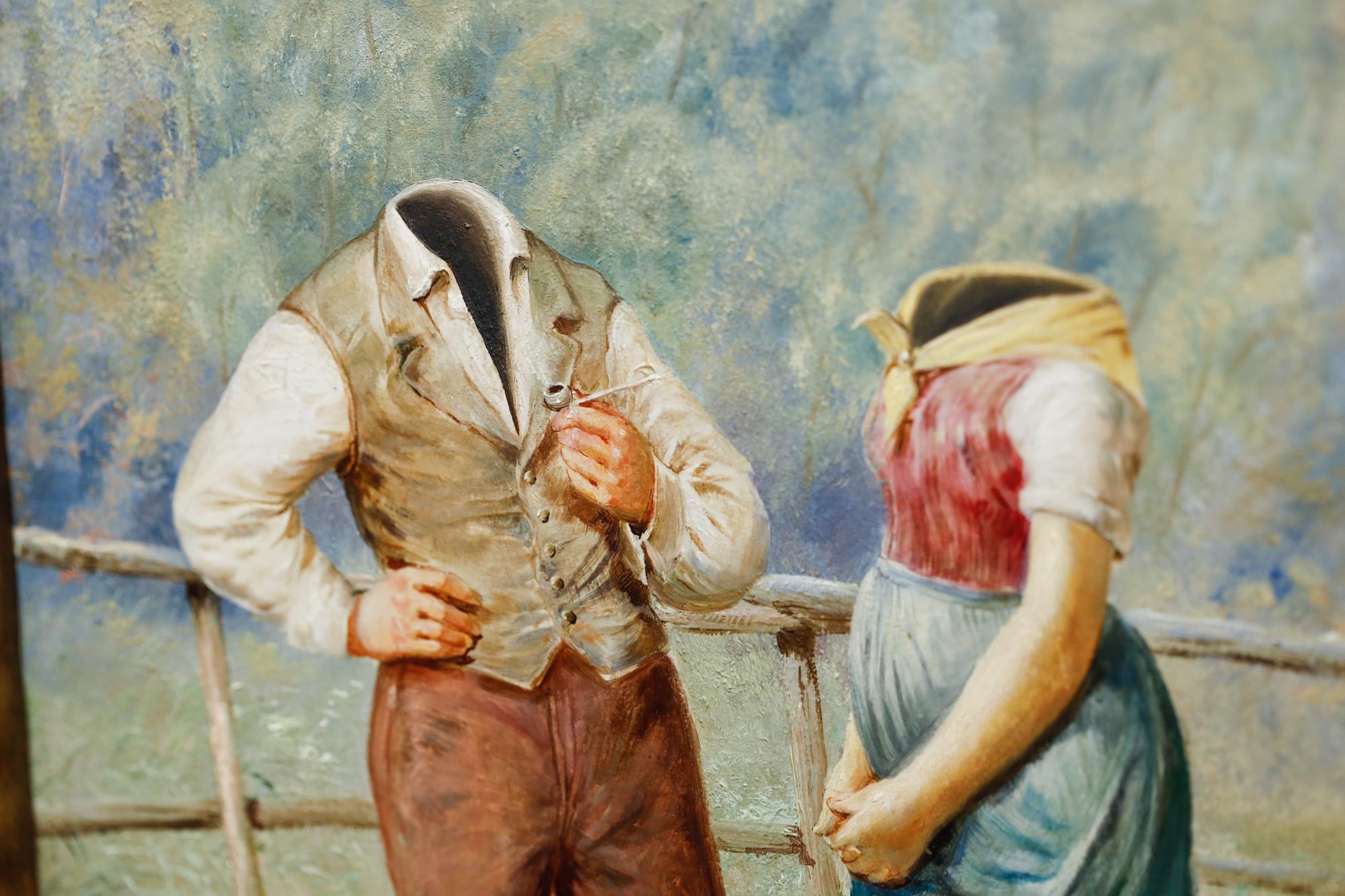 Gli amanti - Figurative Painting Marrone di André Schulze
