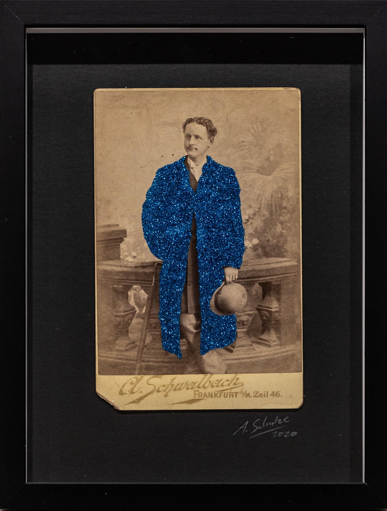 André Schulze Portrait Photograph - Man in Blue Glitter