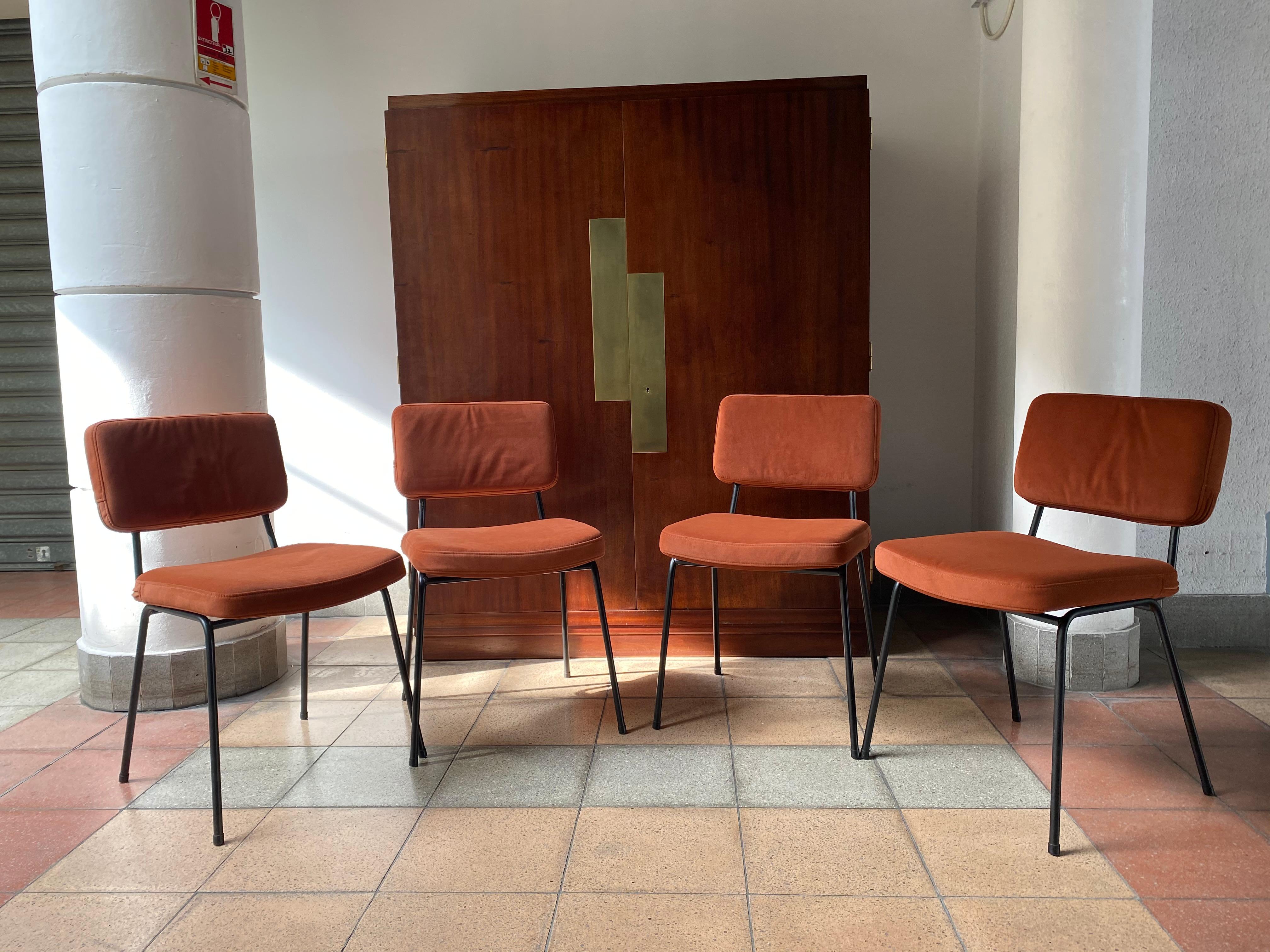 André Simard Set of 4 Chairs, 1960 3