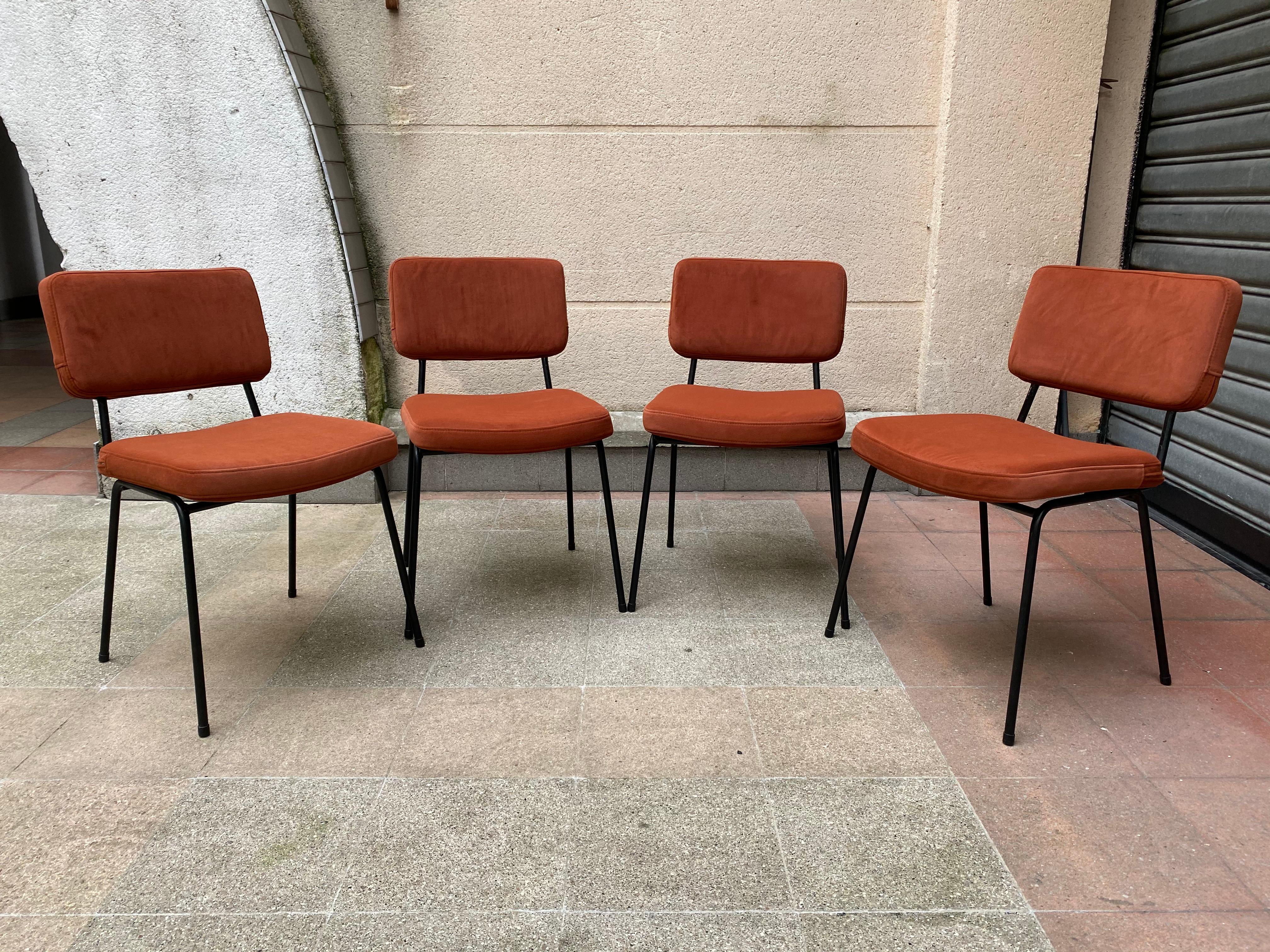 André Simard Set of 4 Chairs, 1960 4