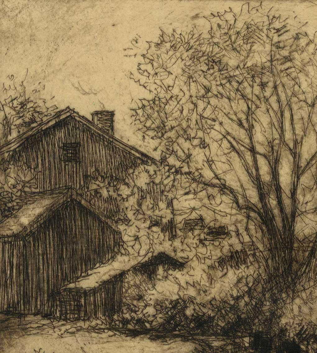 Connecticut Barn - Print by André Smith