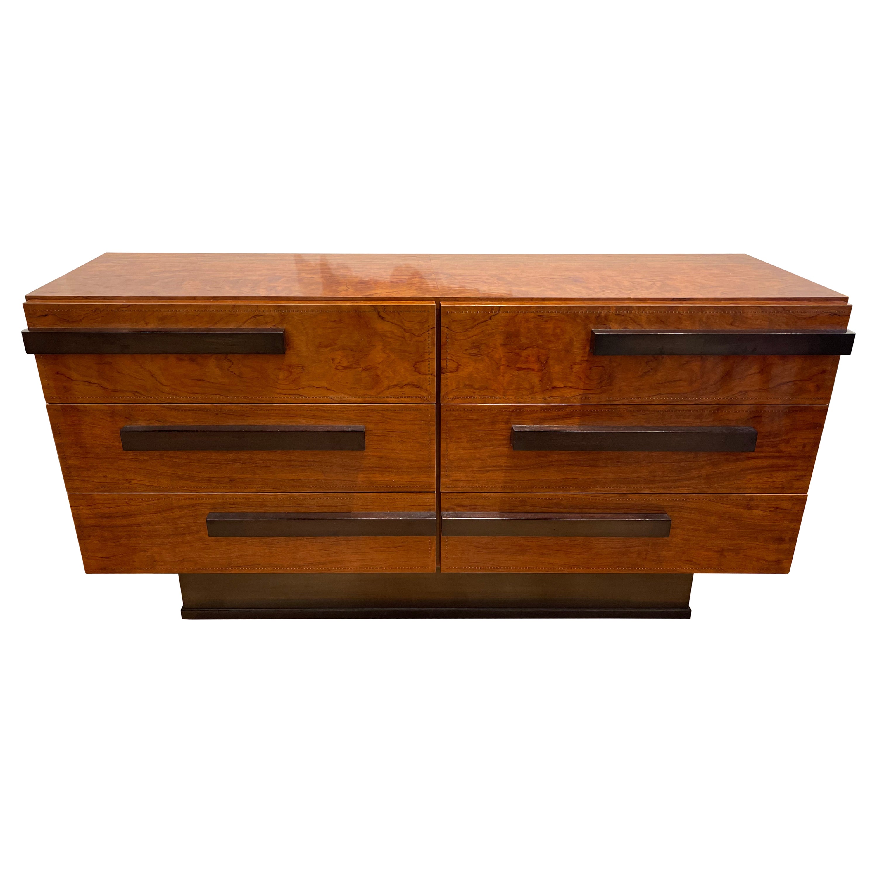 André SORNAY (1902-2000), varnished plywood chest of drawers