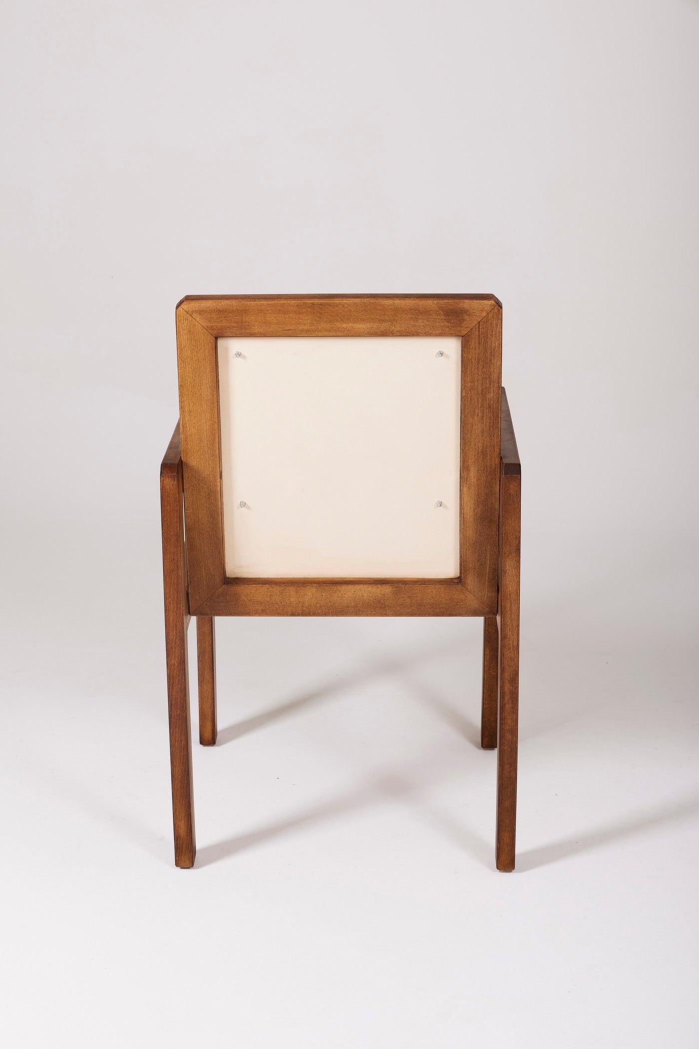 Leather André Sornay Armchair, 1950s For Sale