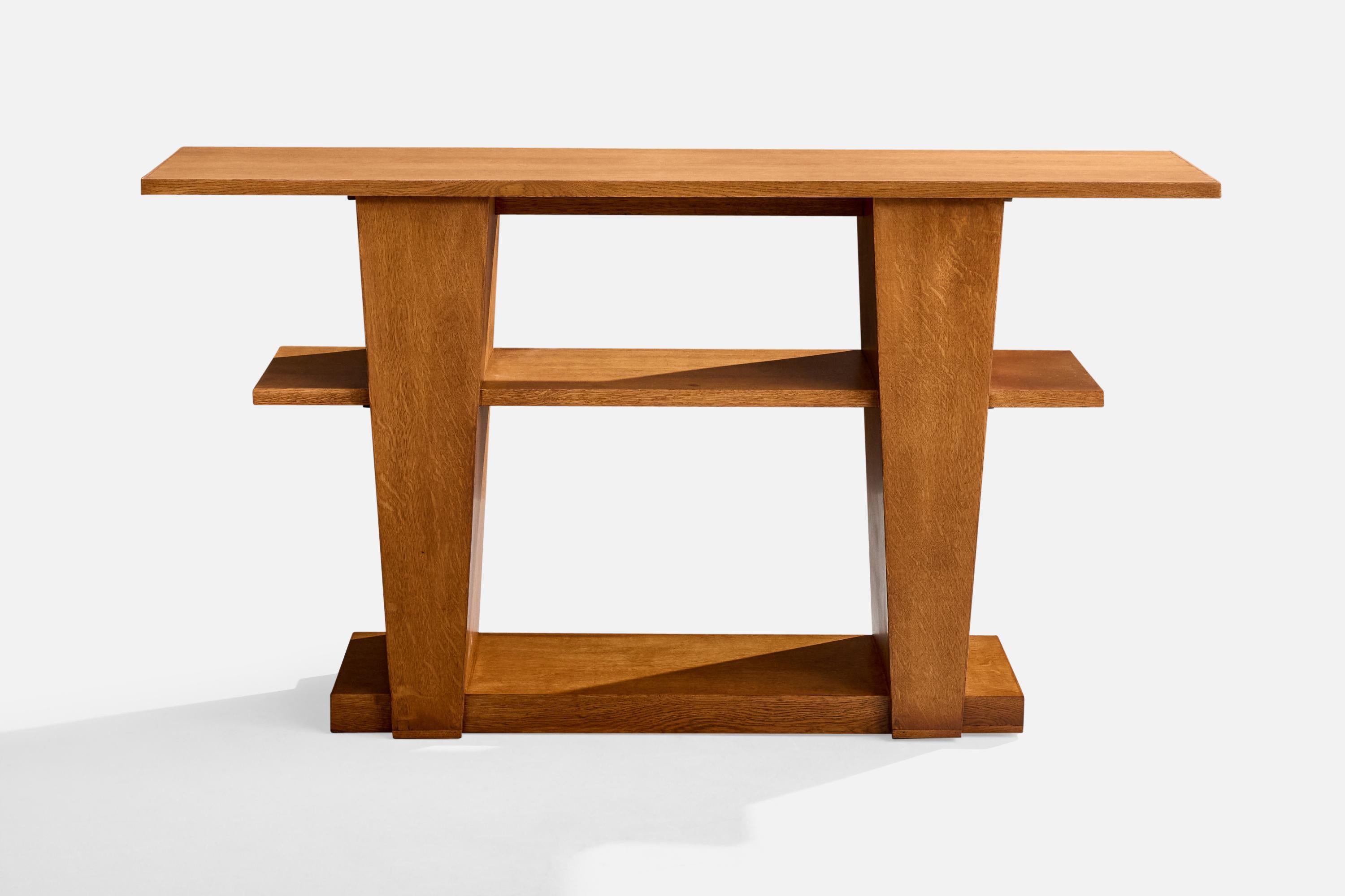 French André Sornay Attribution, Console Table, Wood, France, 1930s For Sale