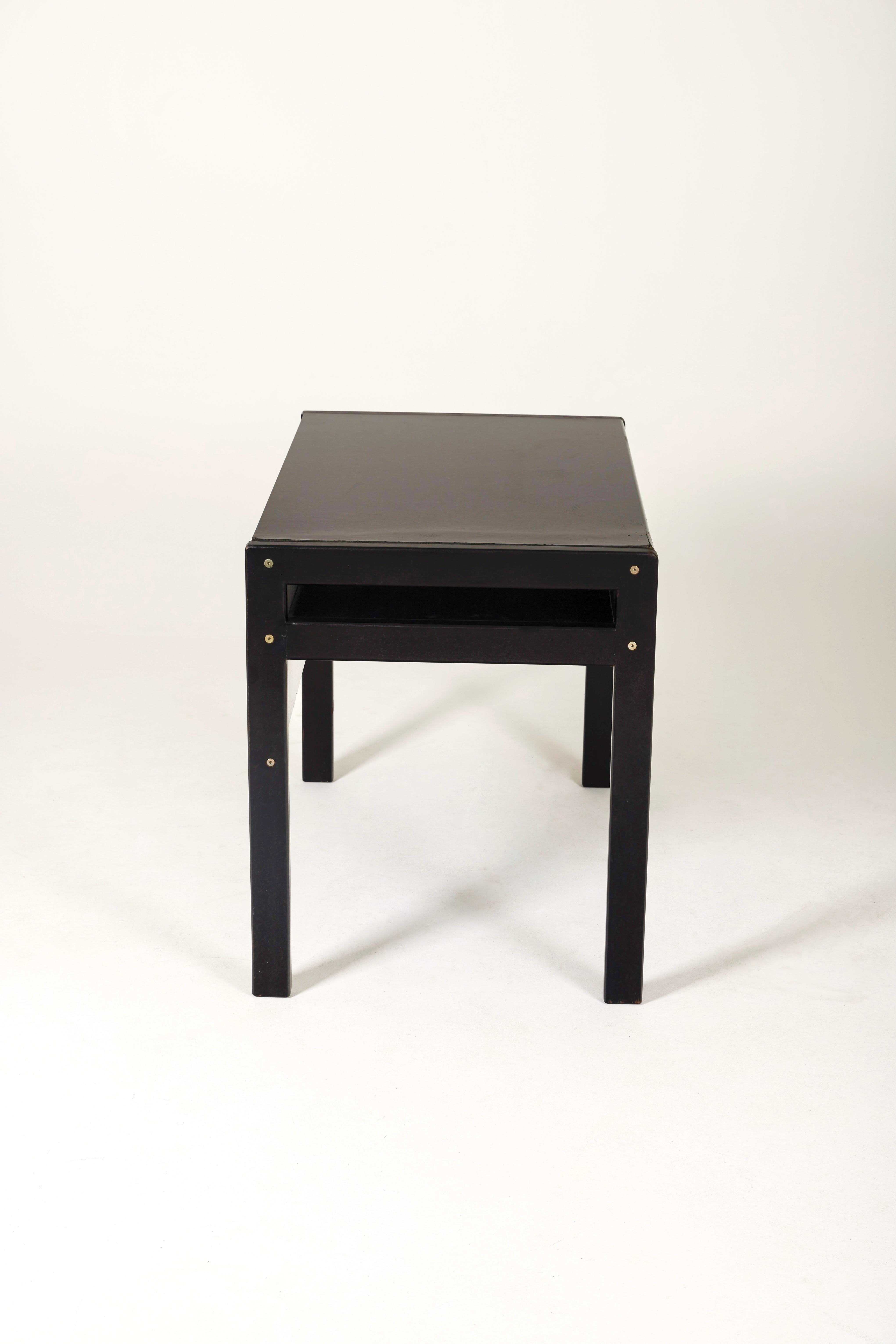 André Sornay Black Lacquered Desk, 1960s 6