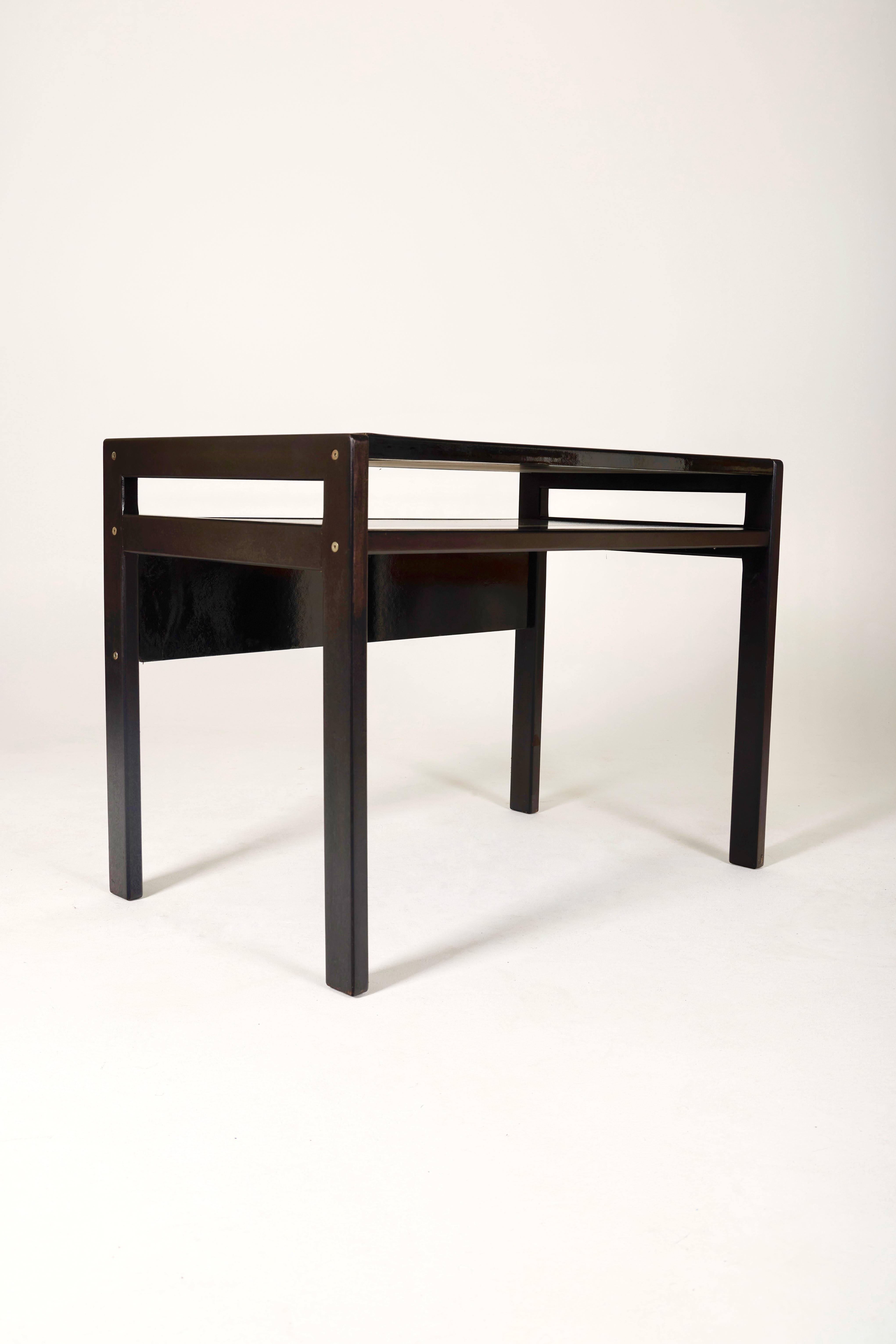 André Sornay Black Lacquered Desk, 1960s 8