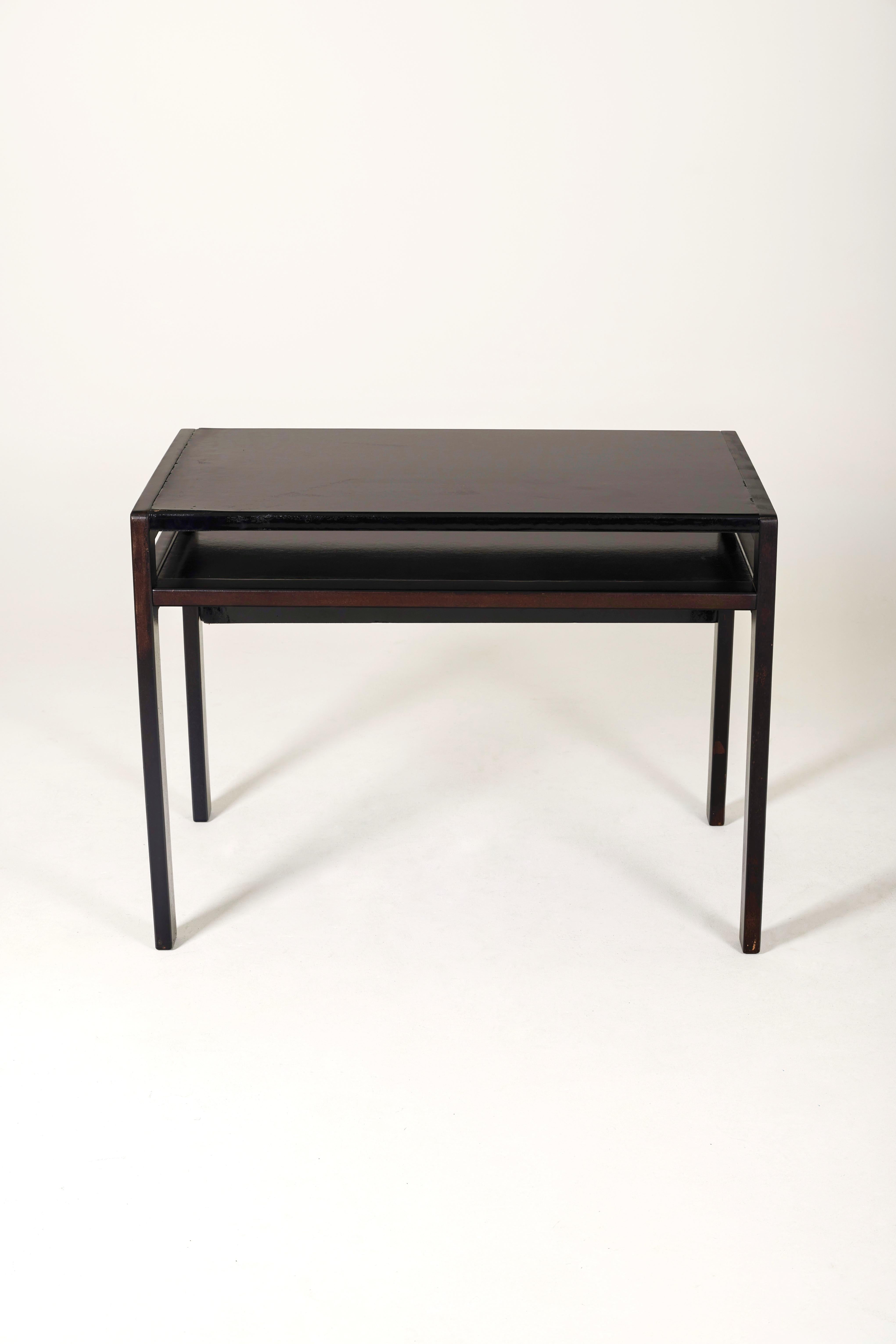 André Sornay Black Lacquered Desk, 1960s 2