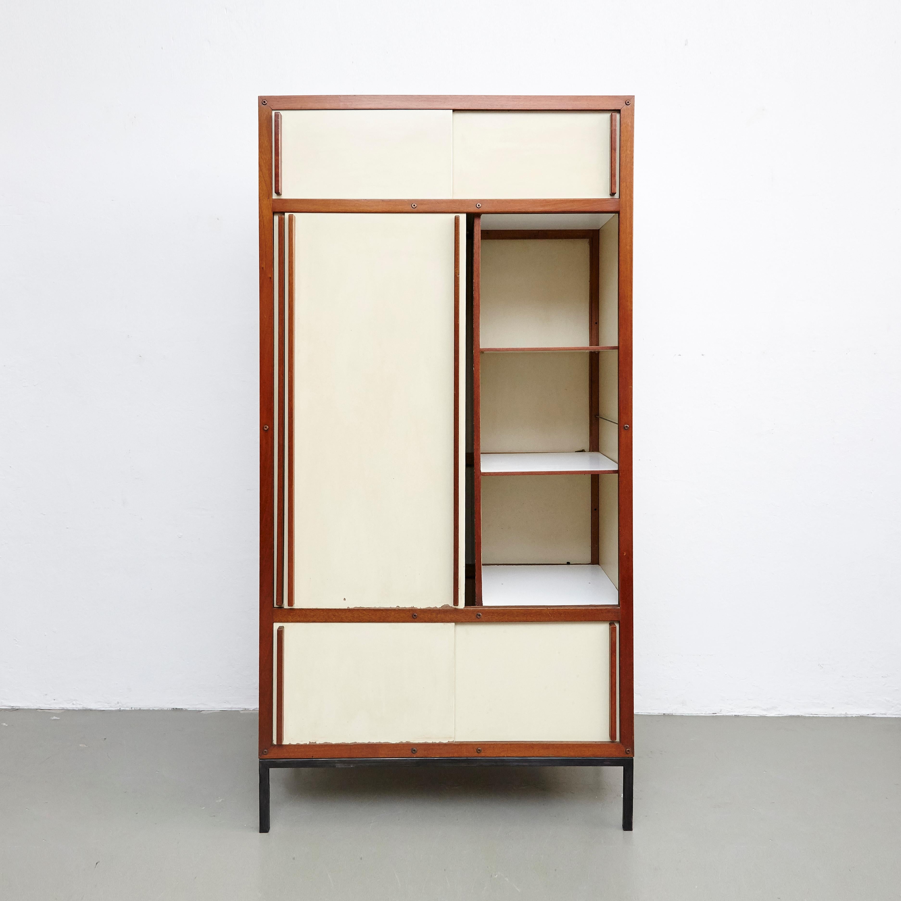 Mid-20th Century André Sornay Mid Century Modern  French Cabinet, circa 1950