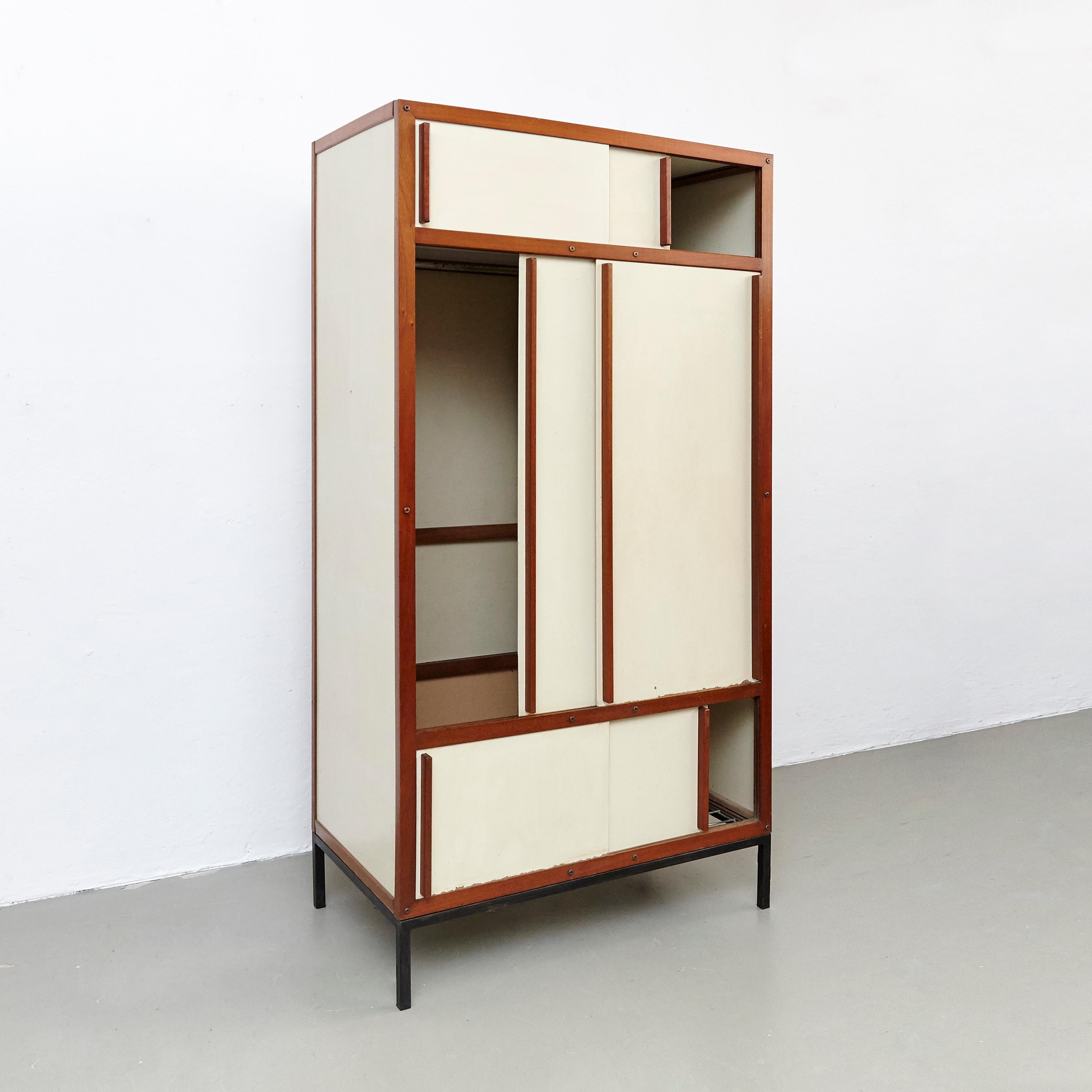 André Sornay Mid Century Modern  French Cabinet, circa 1950 2