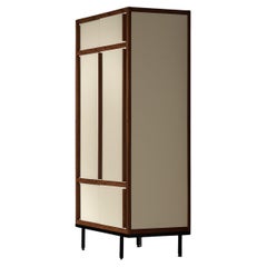 André Sornay Cabinet or Wardrobe with Sliding Doors in Mahogany