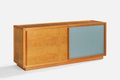 André Sornay, Cabinet, Walnut, Glass, France, 1960s