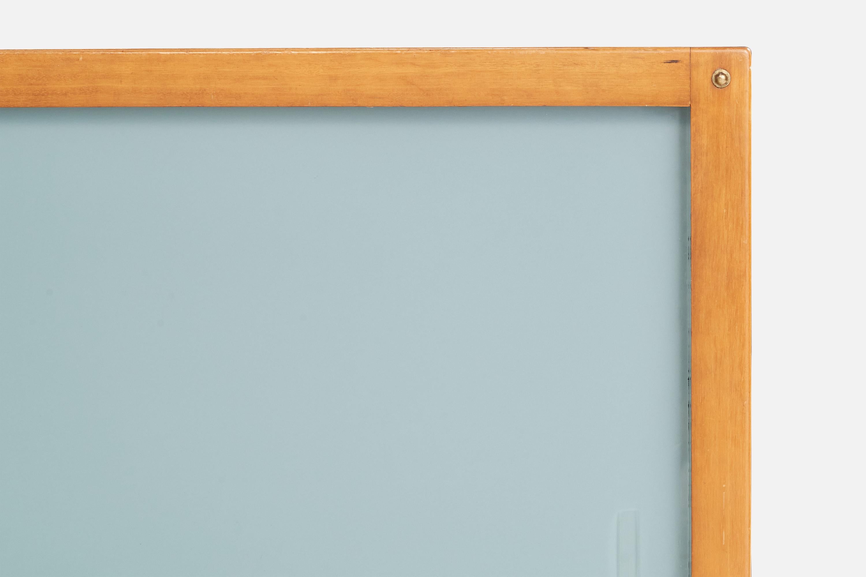 André Sornay, Cabinet, Walnut, Glass, France, 1960s For Sale 1