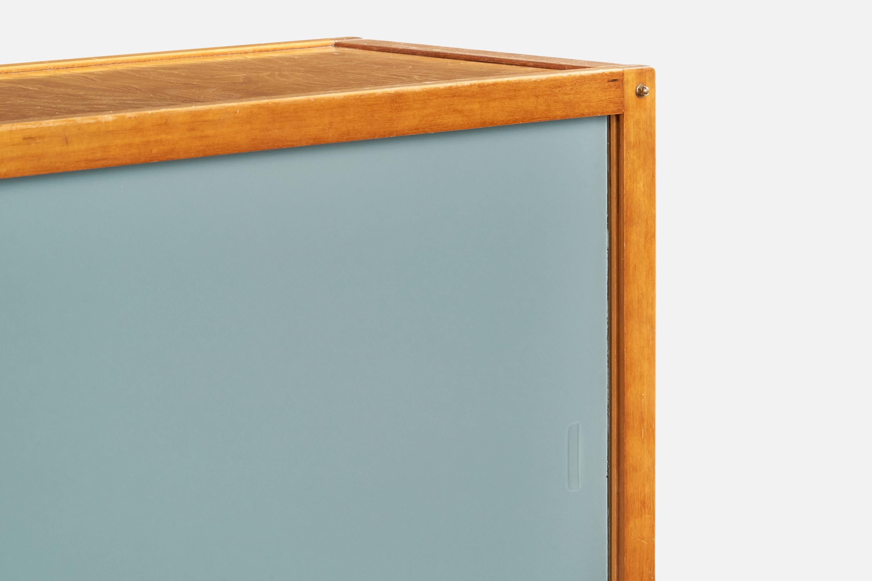 André Sornay, Cabinet, Walnut, Glass, France, 1960s For Sale 2