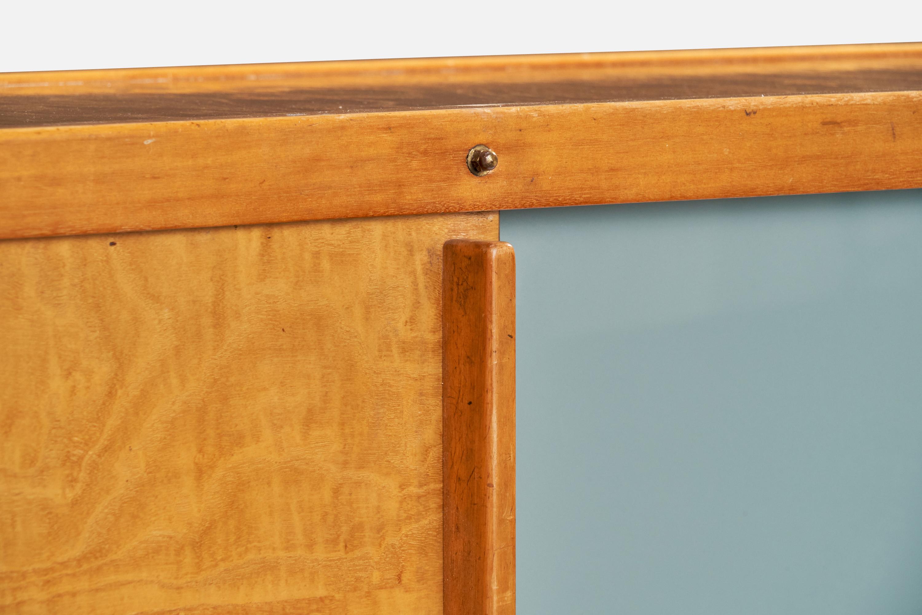 André Sornay, Cabinet, Walnut, Glass, France, 1960s For Sale 3