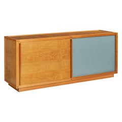 André Sornay, Cabinet, Walnut, Glass, France, 1960s