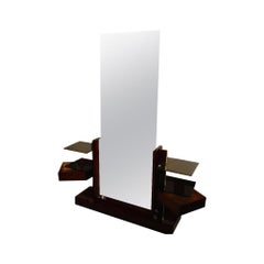 Vintage André Sornay Dressing Table with Large Mirror, circa 1930
