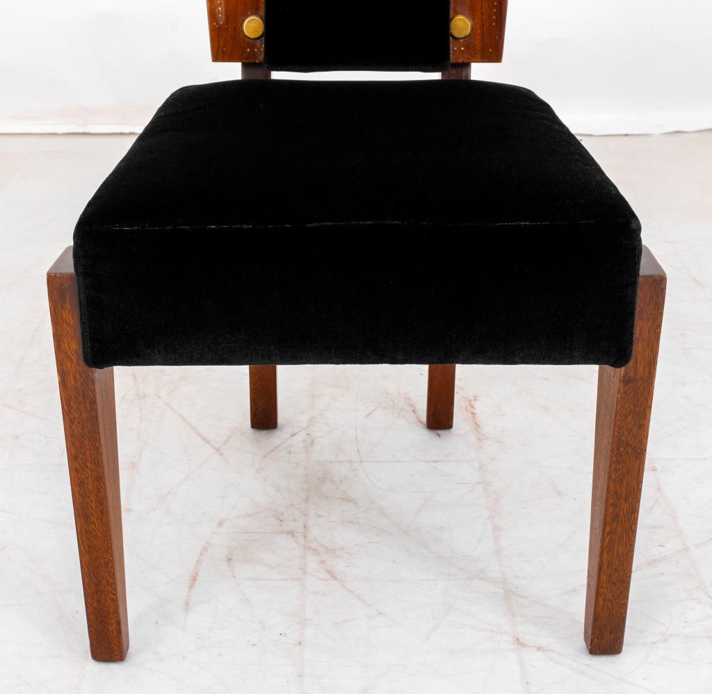 Mahogany Andre Sornay French Art Deco Side Chair, 1930s