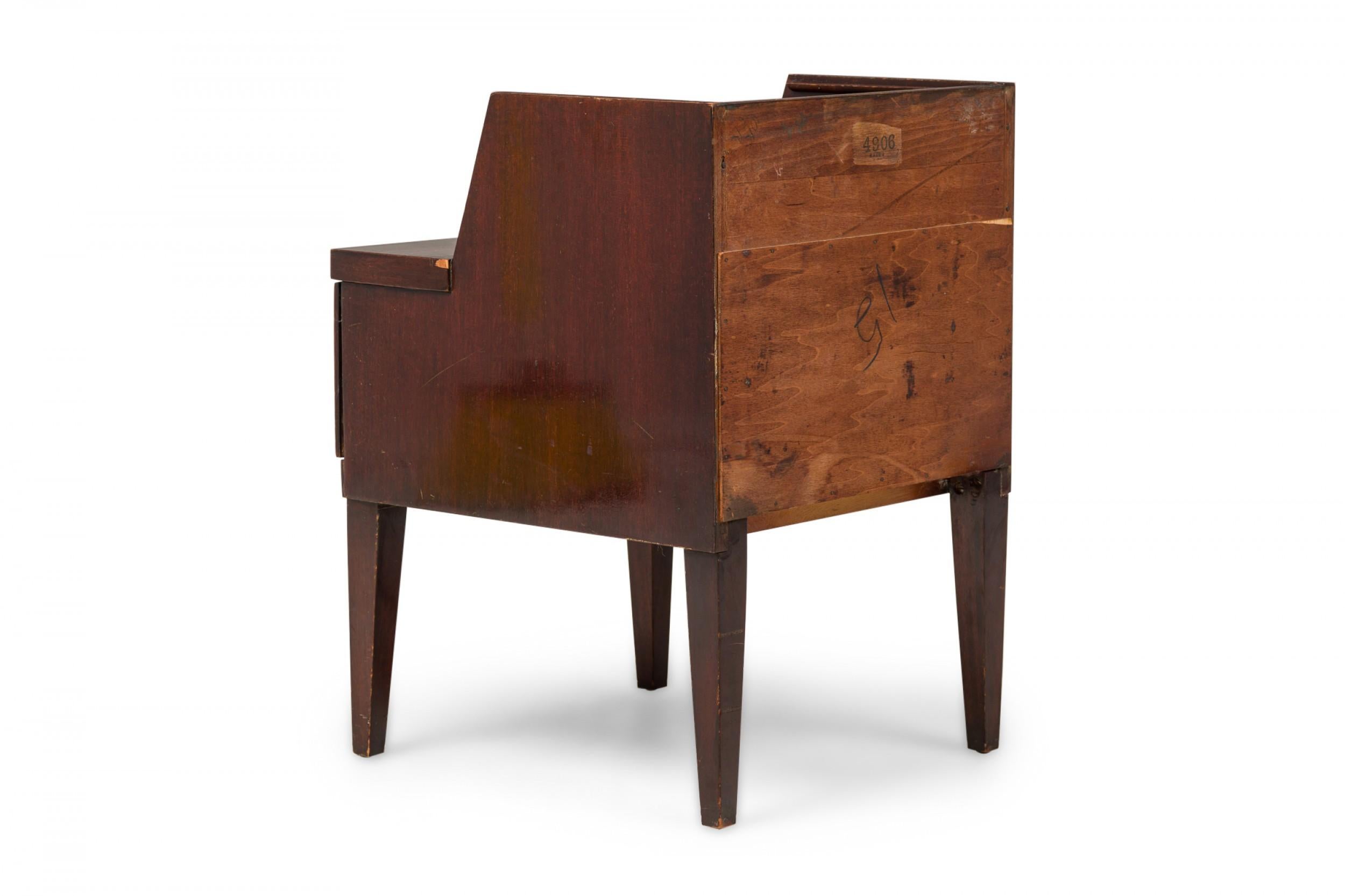 Andre Sornay French Midcentury Mahogany Bedside / End Table In Good Condition For Sale In New York, NY
