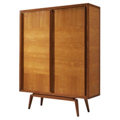 Retro André Sornay Highboard in Mahogany and Ash 