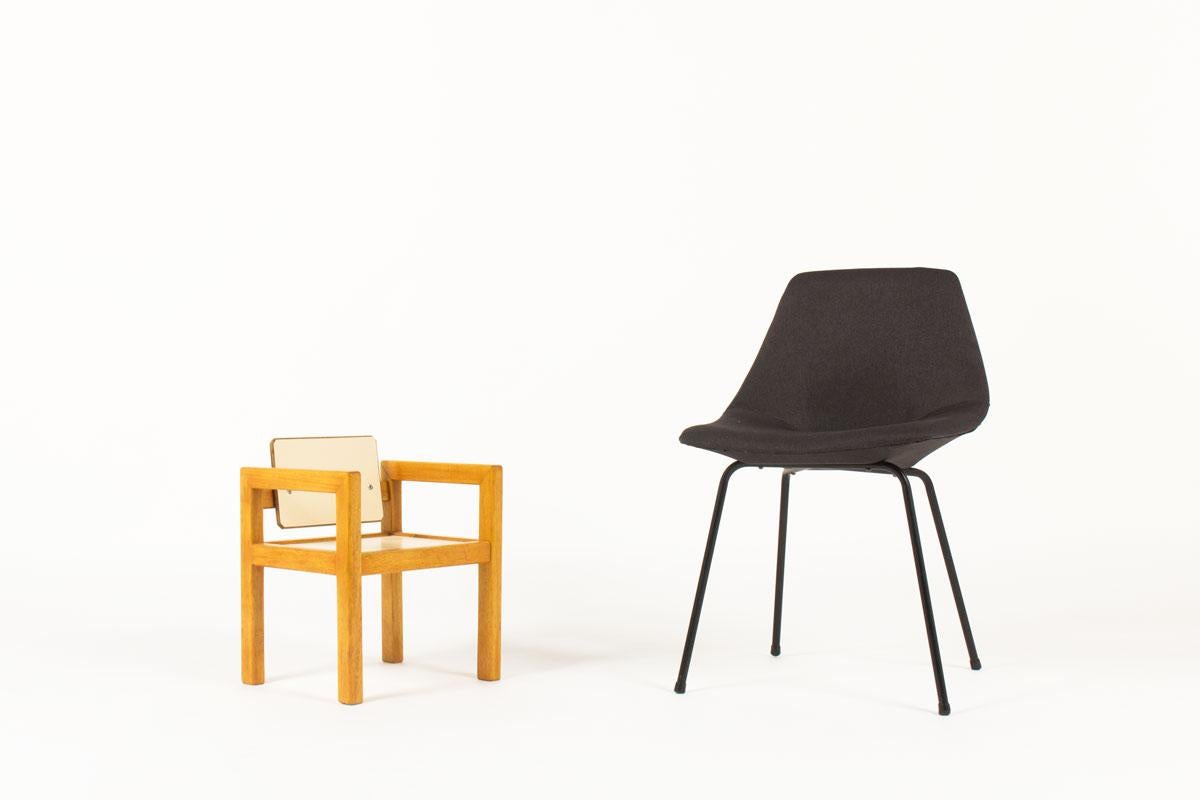 Andre Sornay kids chair Solid Wood and Laminate, 1960 In Good Condition In JASSANS-RIOTTIER, FR