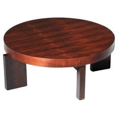 André Sornay round coffee table, studded 30's 40's