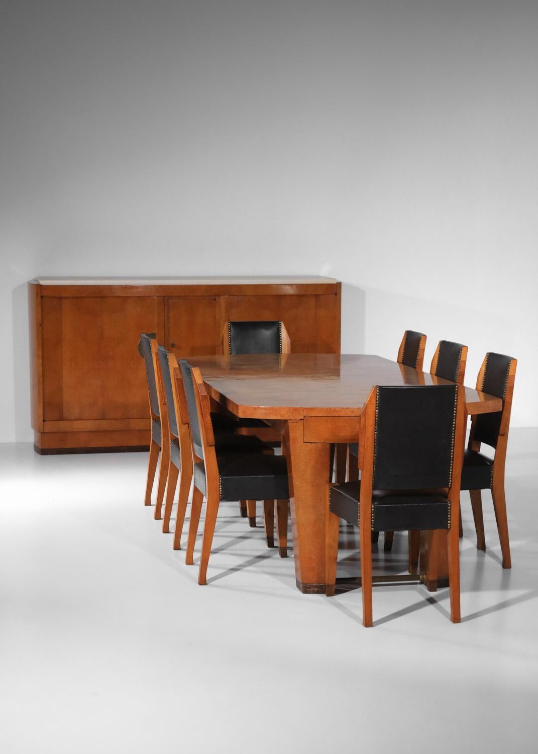 Credenza in legno di André Sornay, anni '30, Art Déco In condizioni buone in vendita a Ternay, Auvergne-Rhône-Alpes
