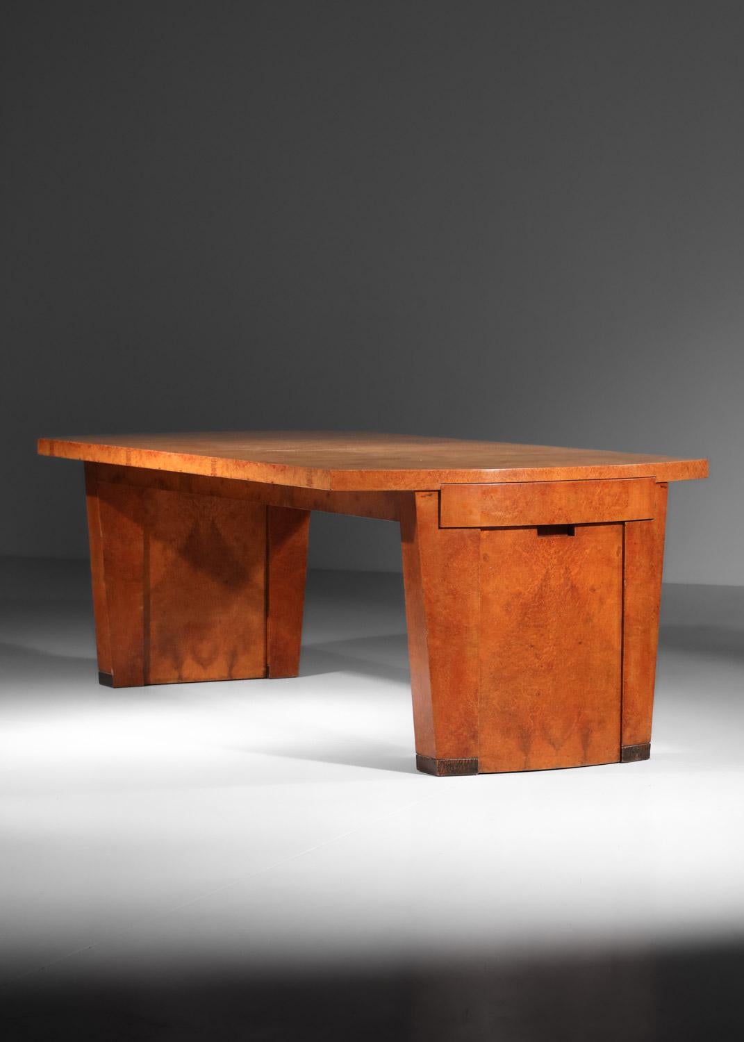 Ensemble de salle à manger en bois massif André Sornay, Art déco des années 1930 en vente 8