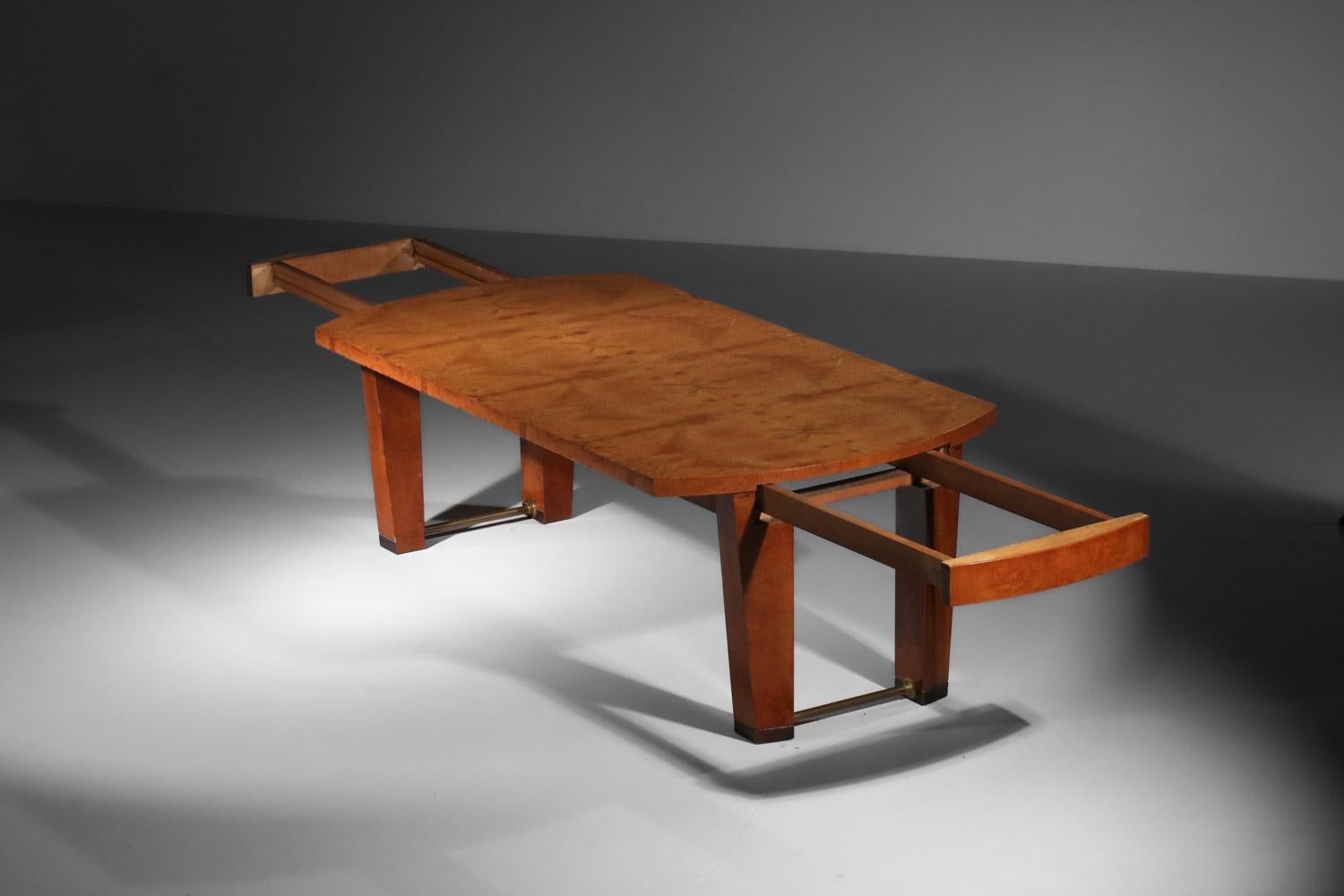 Ensemble de salle à manger en bois massif André Sornay, Art déco des années 1930 en vente 12